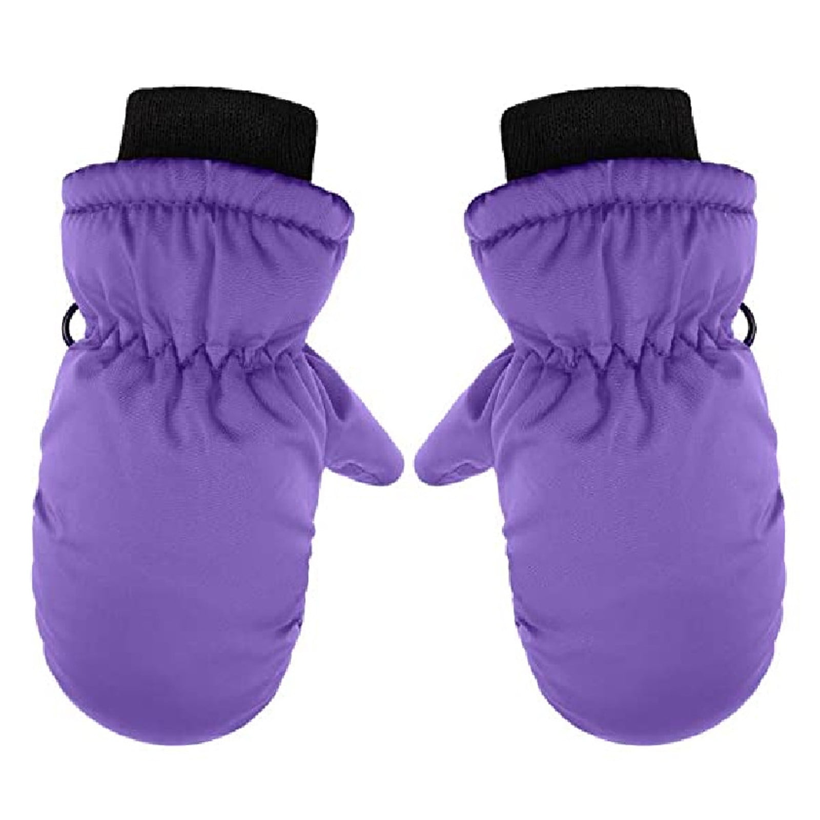 GXWEA Gloves For Kids Toddler Skis Kids Gloves Winter Gloves Thick Gloves Stretchy Warm Gloves Boys Girls 6-24 Months One Size Purple