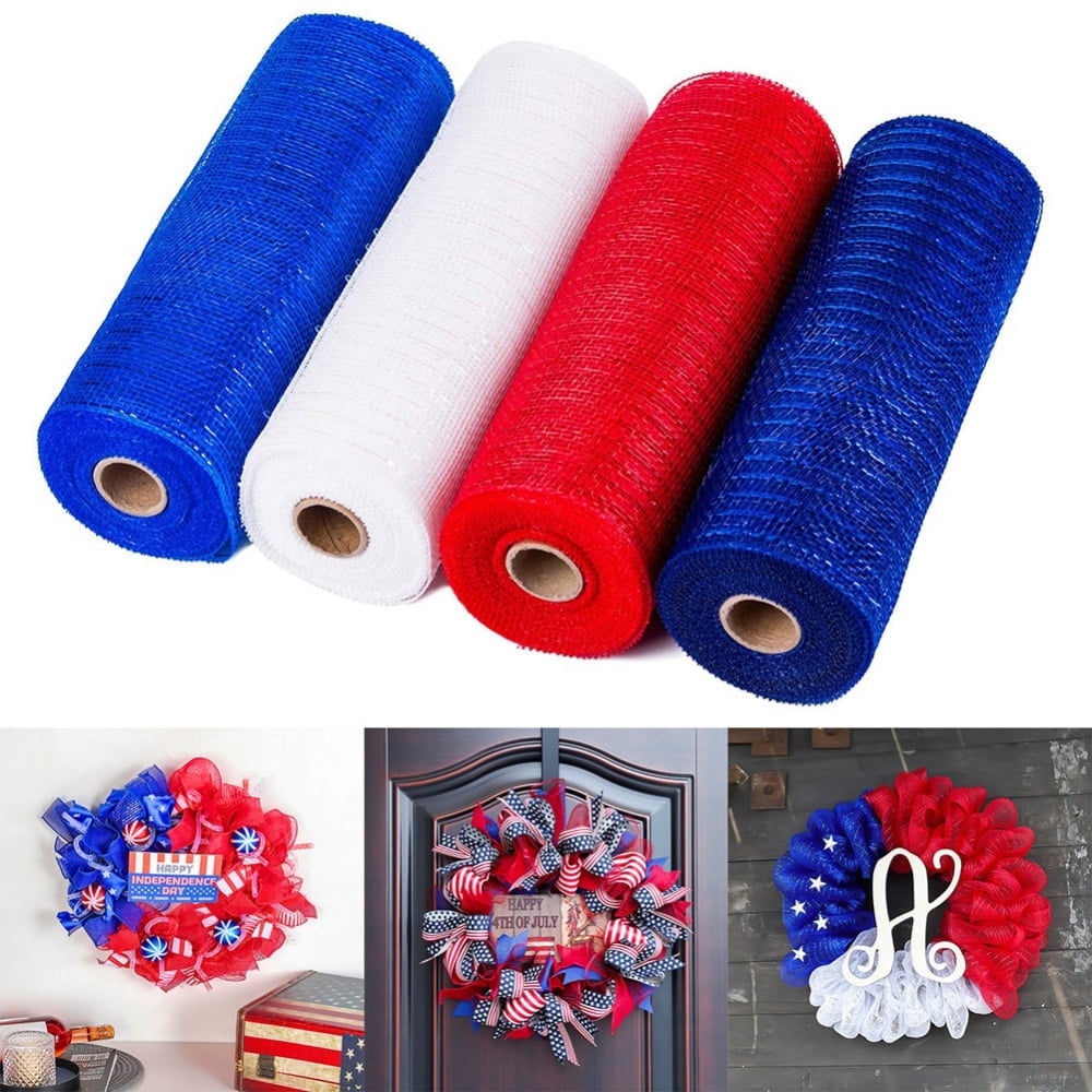 Clearance 4 Rolls Poly Burlap Deco Mesh 10 Inch Wide Decorative Ribbon Wrapping Home Door Wreath Decoration DIY Crafts Making Clearance 4 Rolls Poly Burlap Deco Mesh 10 Inch Wide Decorative Ribbon Wrapping Home Door Wreath Decoration DIY Crafts Making