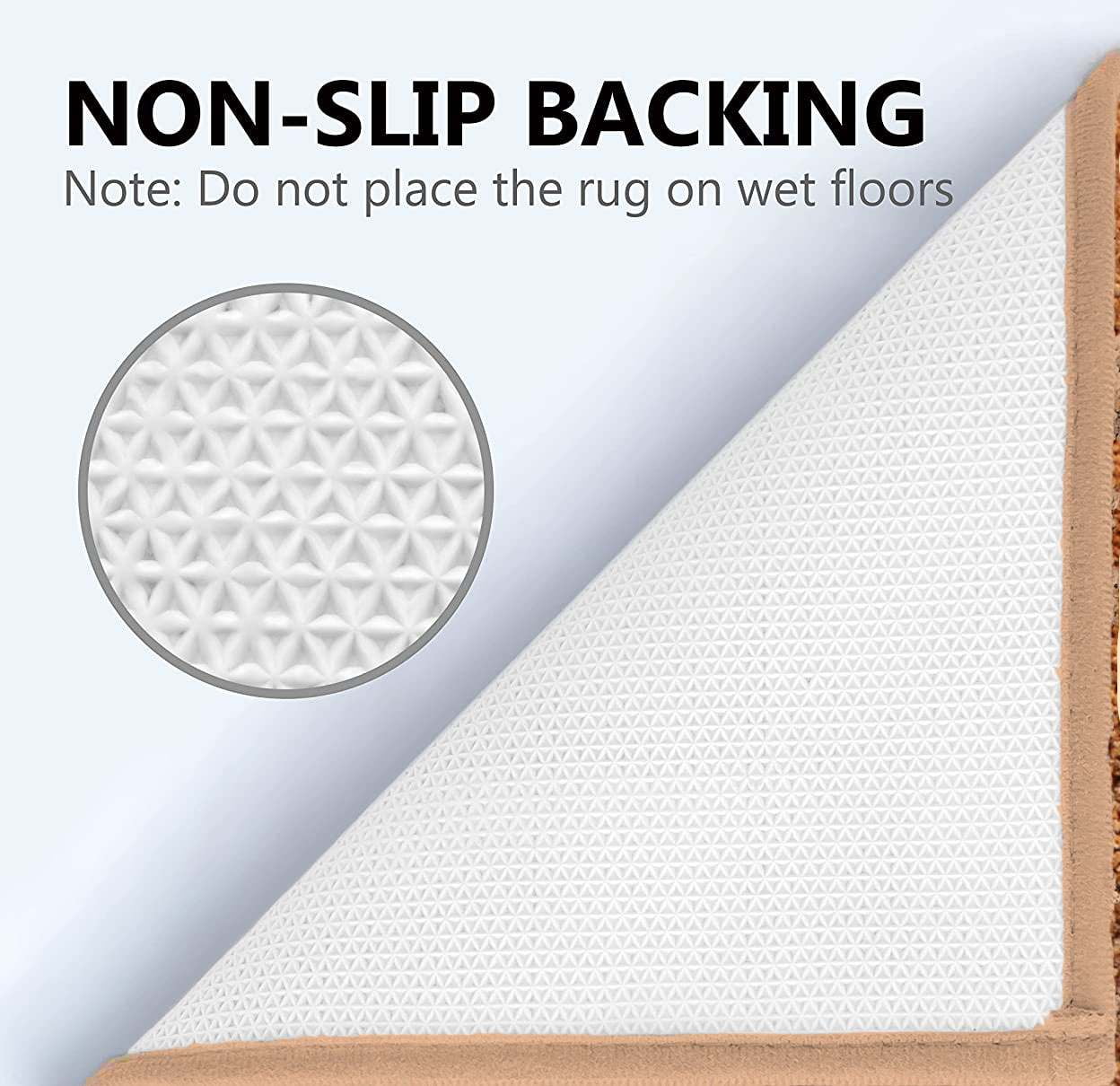 Gorgeous Home Linen Bathroom 6 Modern Solid Print 3-Count Grey Polyester Bath Rugs