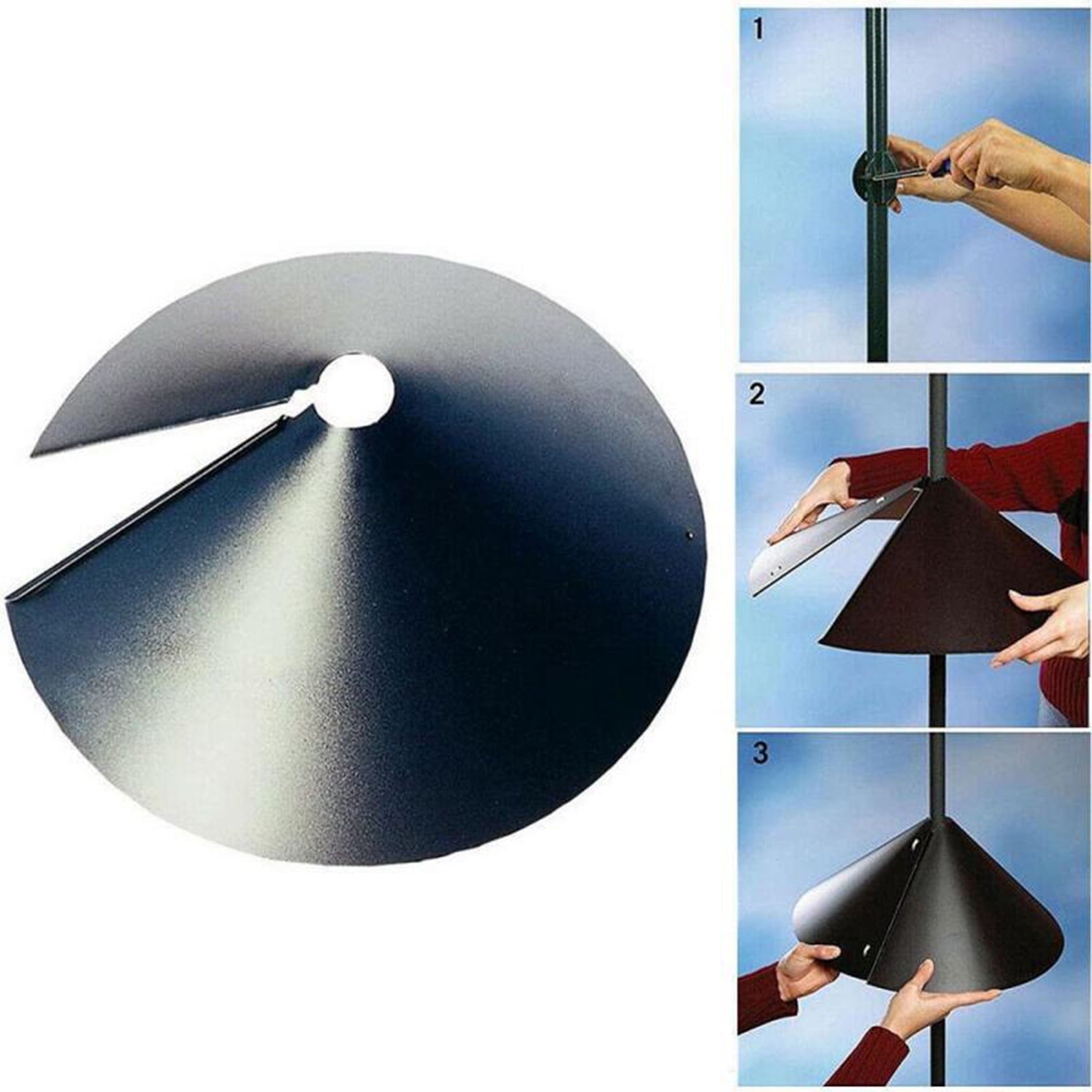 Squirrel Proof Baffle 鈥?12/14/16/18 Inches Wide Squirrel Protection for Bird Feeders 鈥?Anti-Rust Galvanized Steel Hangable Baffle