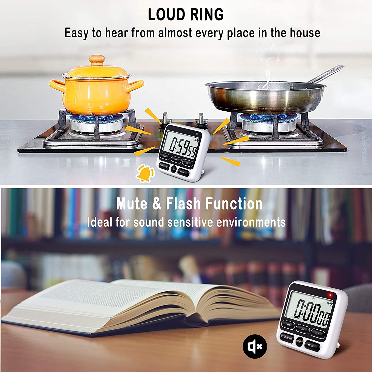 Digital Kitchen Timers for Cooking