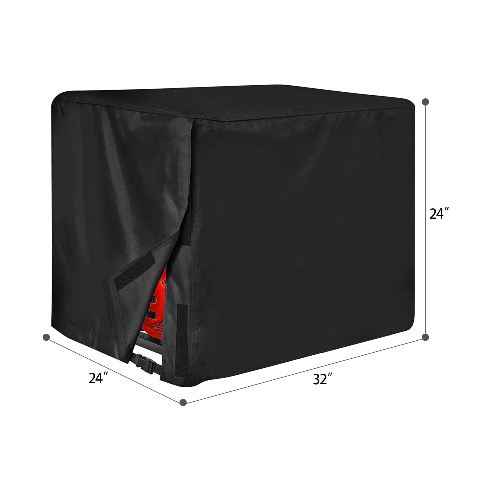 Universal Generator Cover for 5500-15000 Watt Waterproof Heavy Duty 600D Oxford Fabric Covers Black 32"x24"x24"(LxWxH) Universal Generator Cover for 5500-15000 Watt Waterproof Heavy Duty 600D Oxford Fabric Covers Black 32"x24"x24"(LxWxH)
