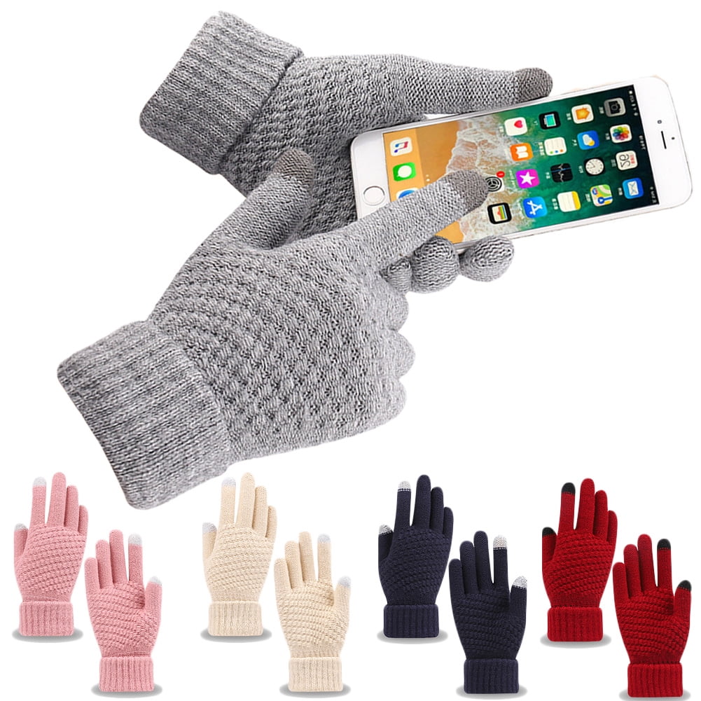 Dalrosia Women's Winter Touch Screen Gloves Warm Fleece Lined Knit Gloves Elastic Cuff Winter Texting Gloves Yellow Dalrosia Women's Winter Touch Screen Gloves Warm Fleece Lined Knit Gloves Elastic Cuff Winter Texting Gloves Yellow