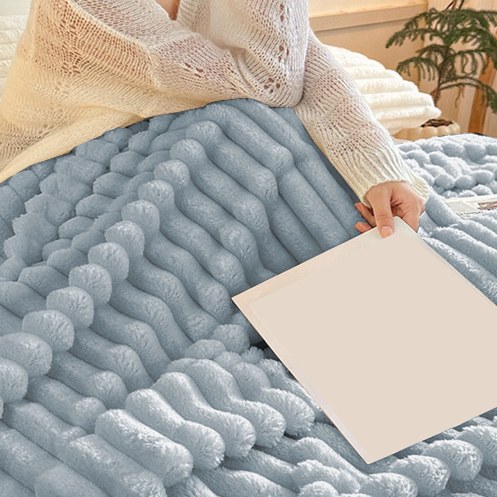 Djunllk Throw Blanket for Couch - Dark Gray Super Thick Double Layer Soft Blanket Djunllk Throw Blanket for Couch - Dark Gray Super Thick Double Layer Soft Blanket