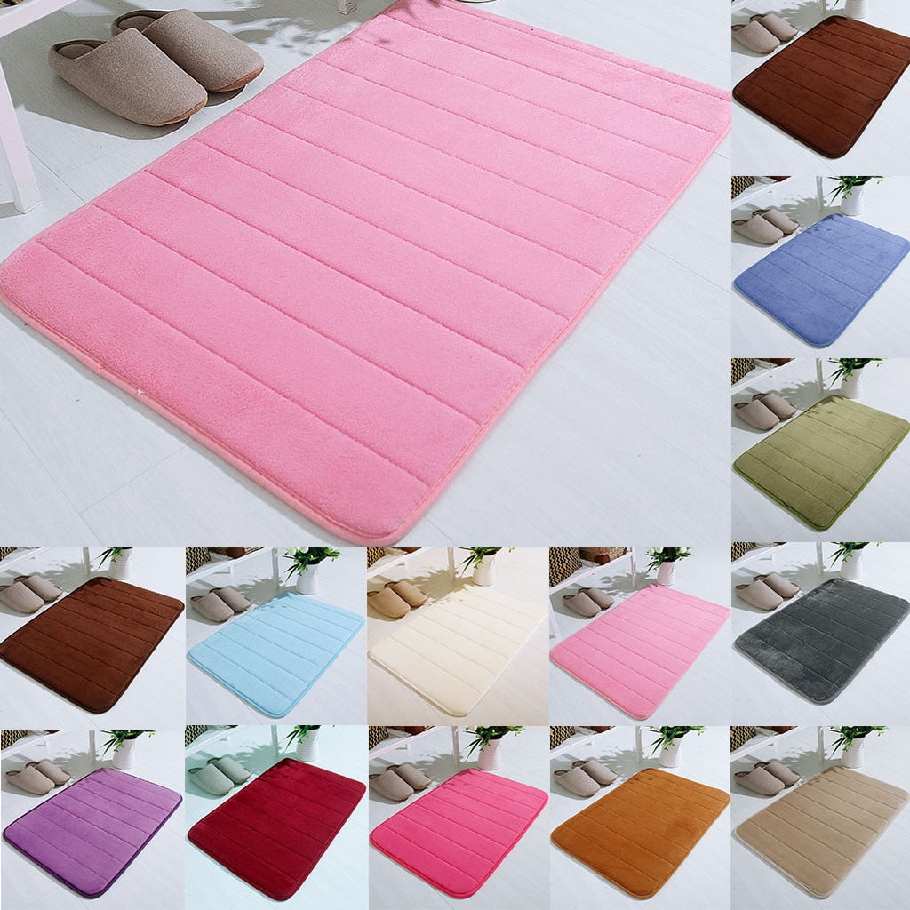 Tyidzon Soft Absorbent Bath Mat Non Slip Bathroom Rugs Quick Dry Washable Bathroom Rug for Home Bathroom Entrance Shower Floor 20 x 32 Inch Red