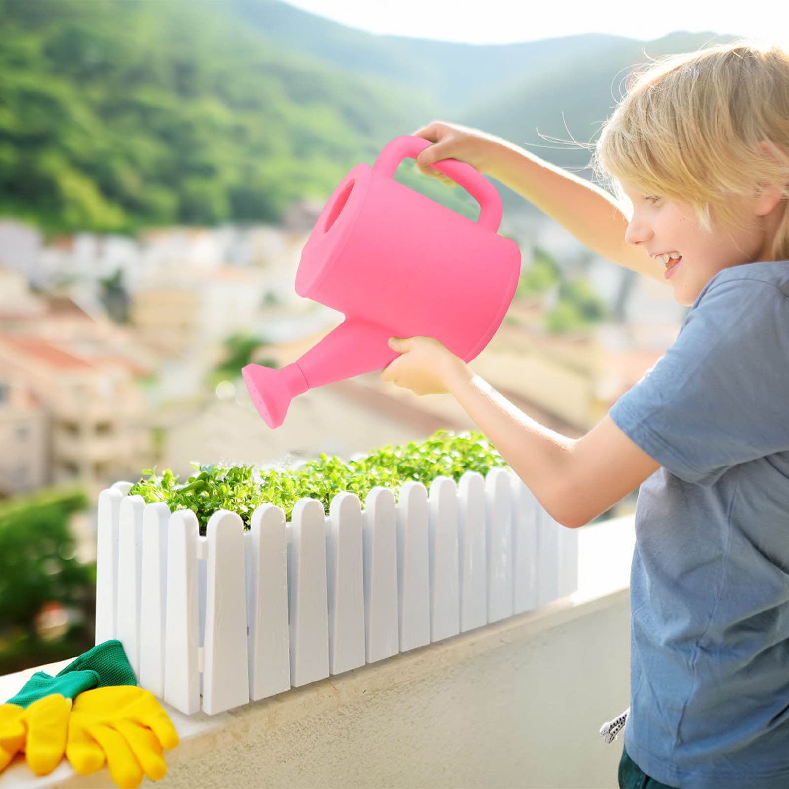 Dmlowu Watering Can 700ml Plastic Kids Watering Can Light-Weight Watering Can Indoor Plants for Artificial Plants Outdoor Garden Flowers Live Plants