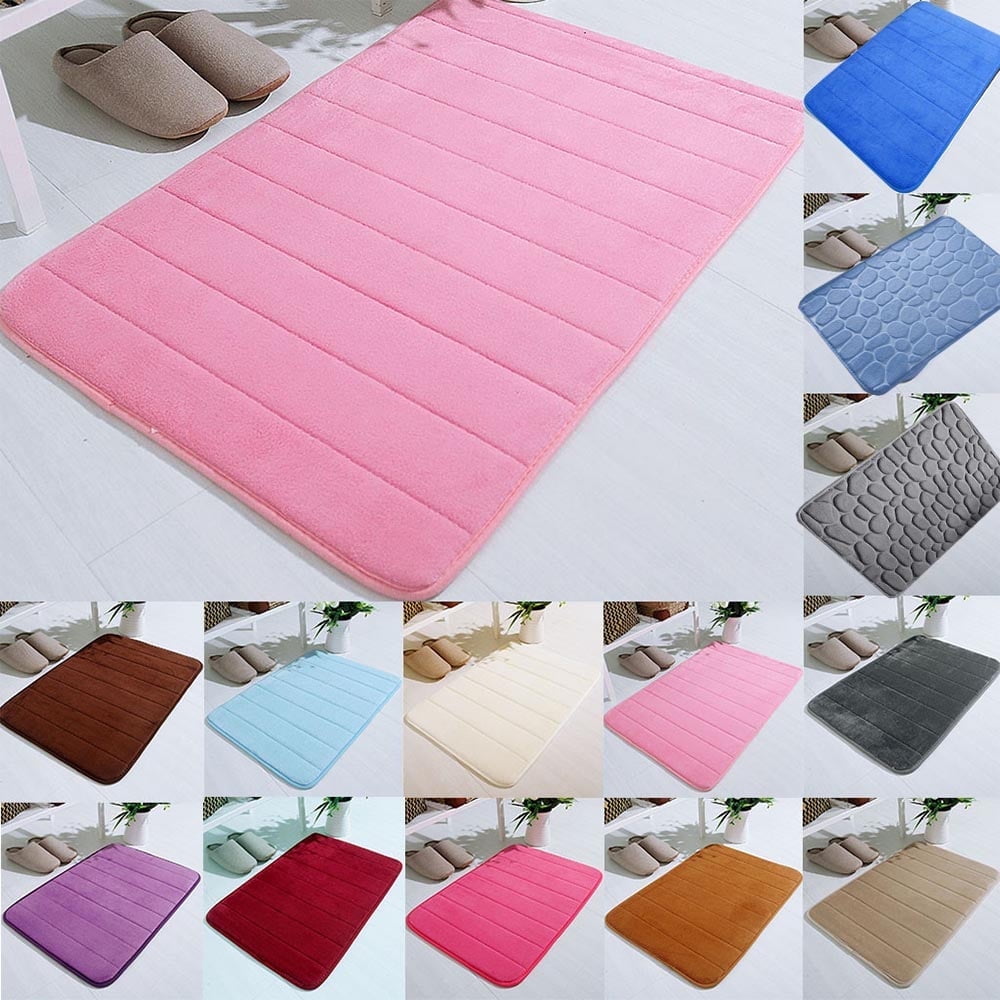 Dmlowu Bathroom Rugs - Ultra Absorbent Non-Slip Floor Bath Mat, Super Soft Shower Mat for Bath Tub, Machine Washable 16x24" (Brown) #A-Gray