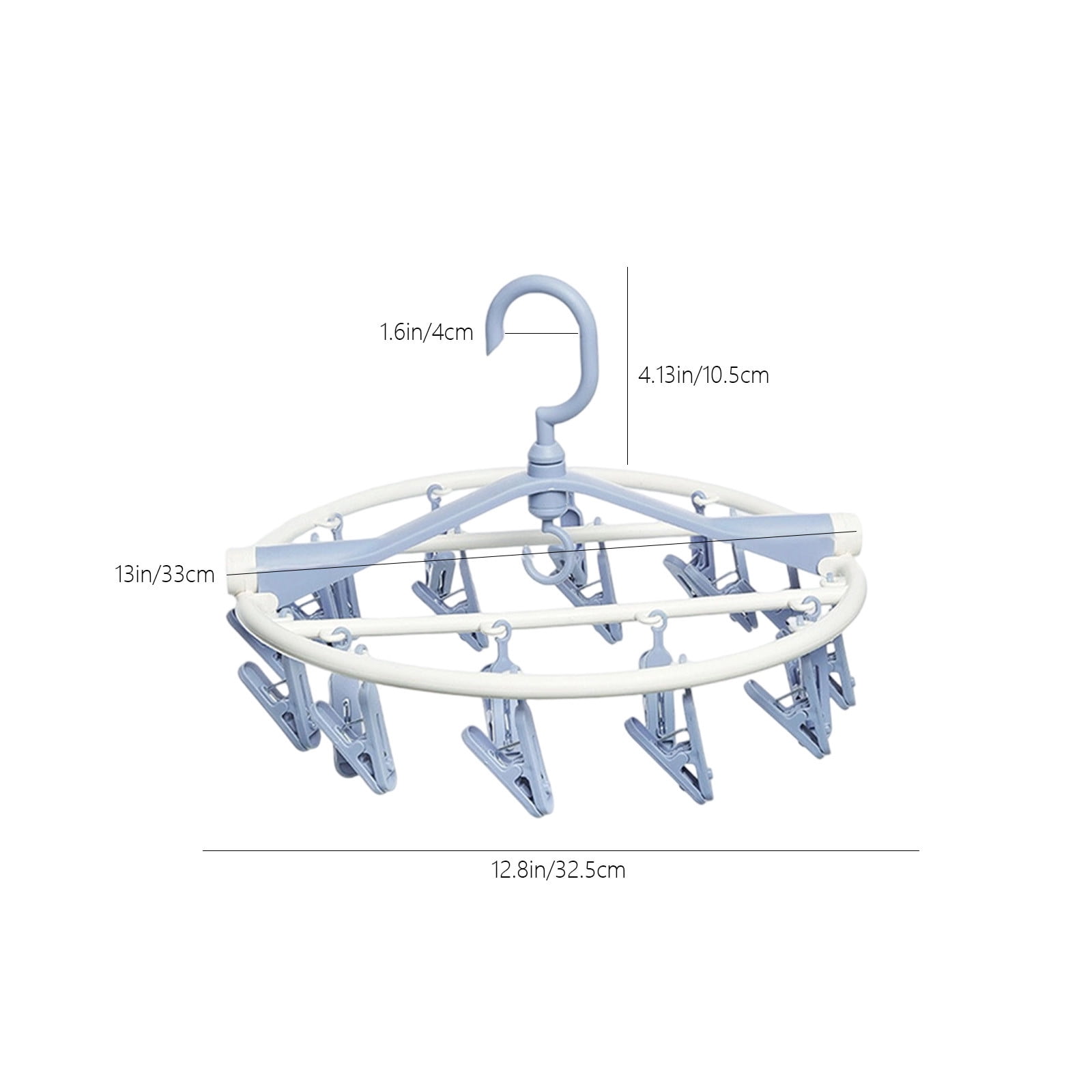 Tyidzon Drying Rack Clothing Hanging Clothes Drying Rack with 20 Clips