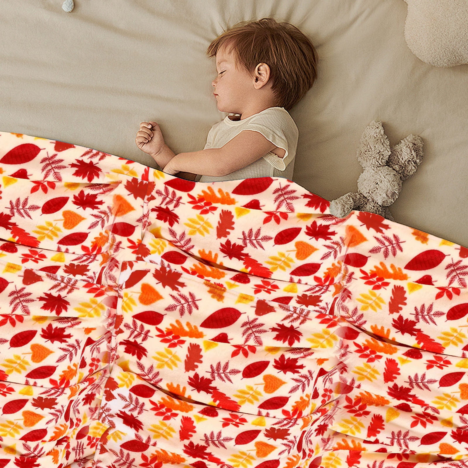 Xuniizn Fall Throw Blanket Breathable Fleece Blanket
