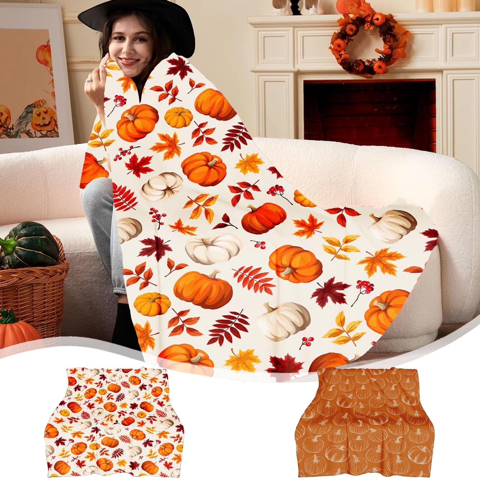 Xuniizn Fall Throw Blanket Breathable Fleece Blanket Xuniizn Fall Throw Blanket Breathable Fleece Blanket