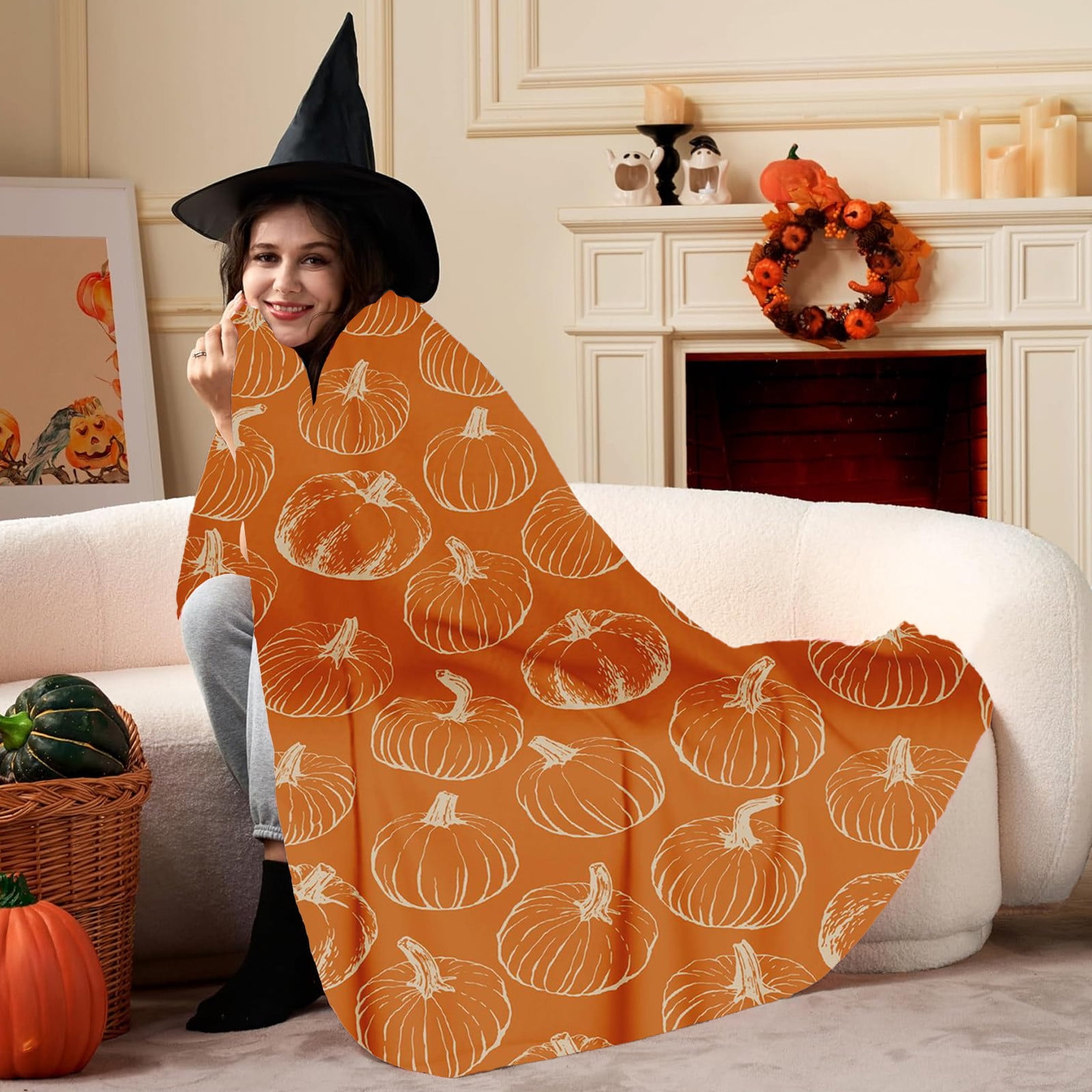 Xuniizn Fall Throw Blanket Breathable Fleece Blanket