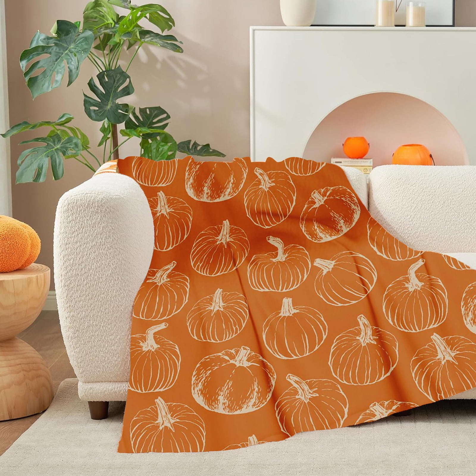 Xuniizn Fall Throw Blanket Breathable Fleece Blanket