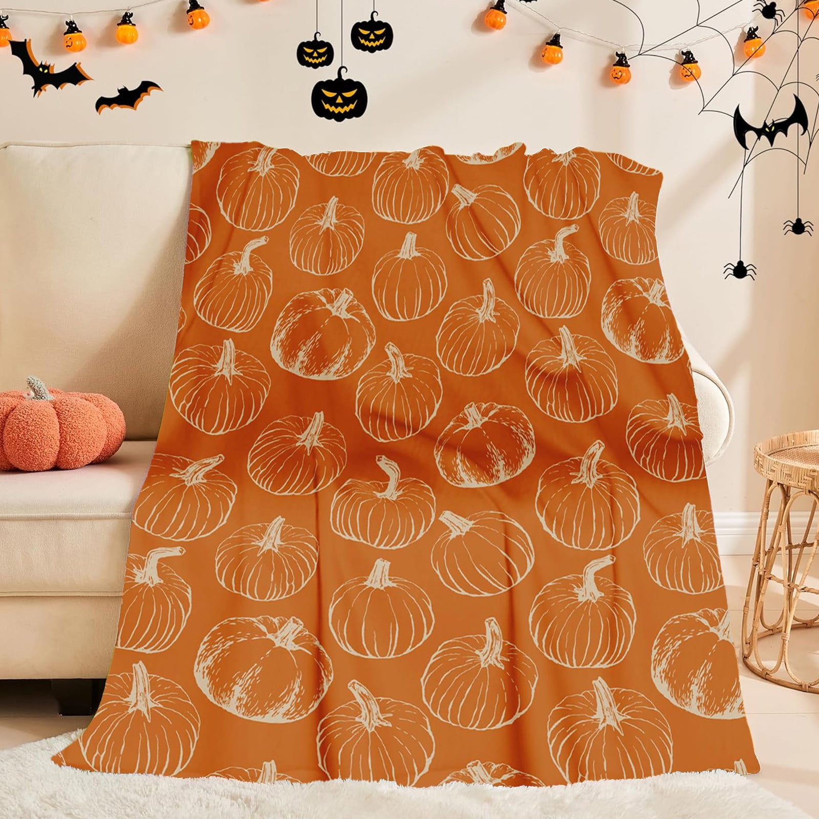 Xuniizn Fall Throw Blanket Breathable Fleece Blanket
