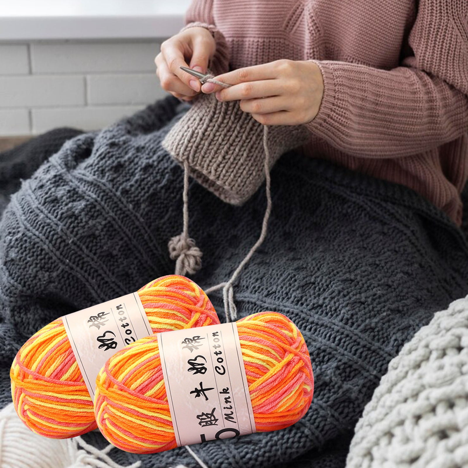 PALIFEUR Cotton Yarn Soft Cotton Yarn for Crocheting and Knitting