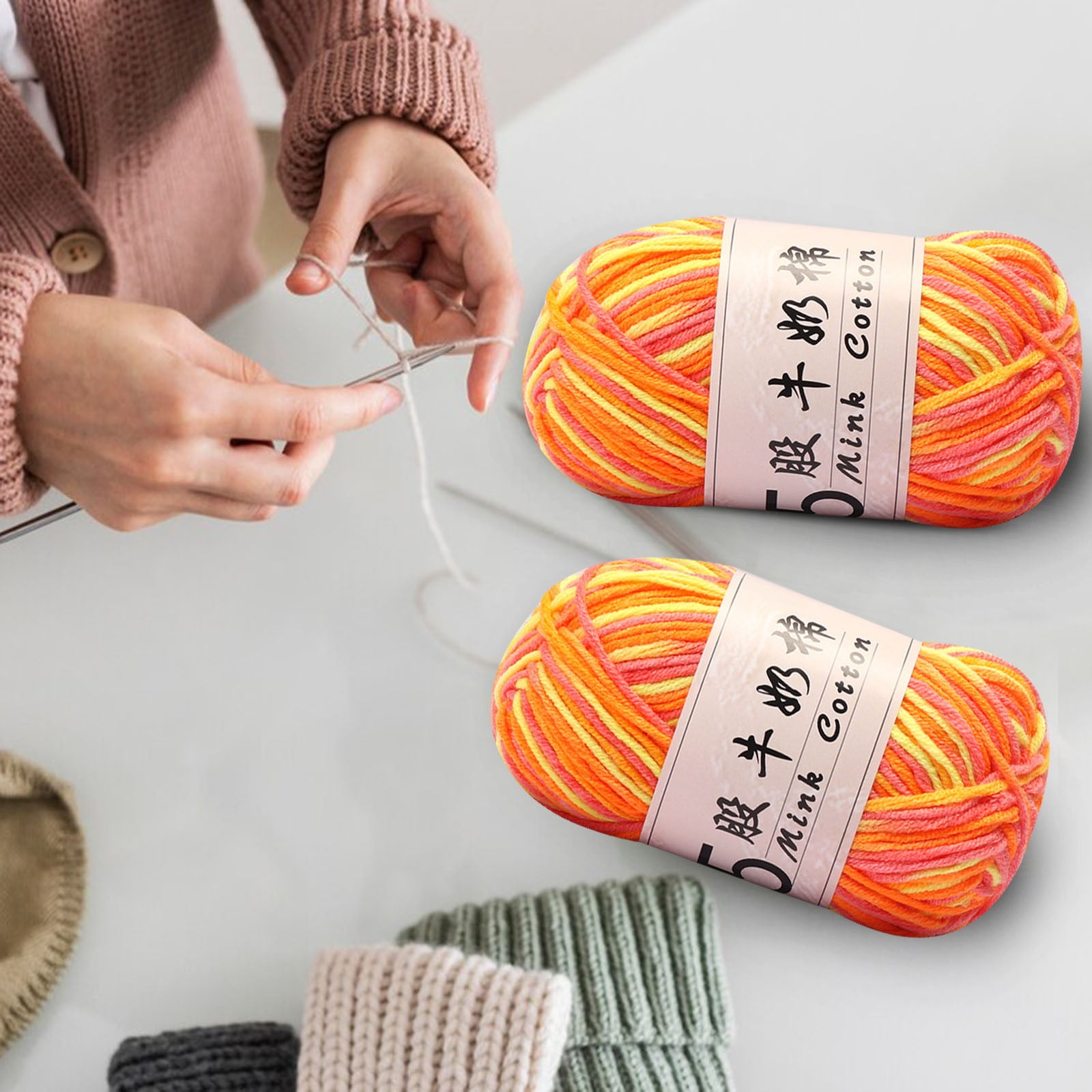 PALIFEUR Cotton Yarn Soft Cotton Yarn for Crocheting and Knitting