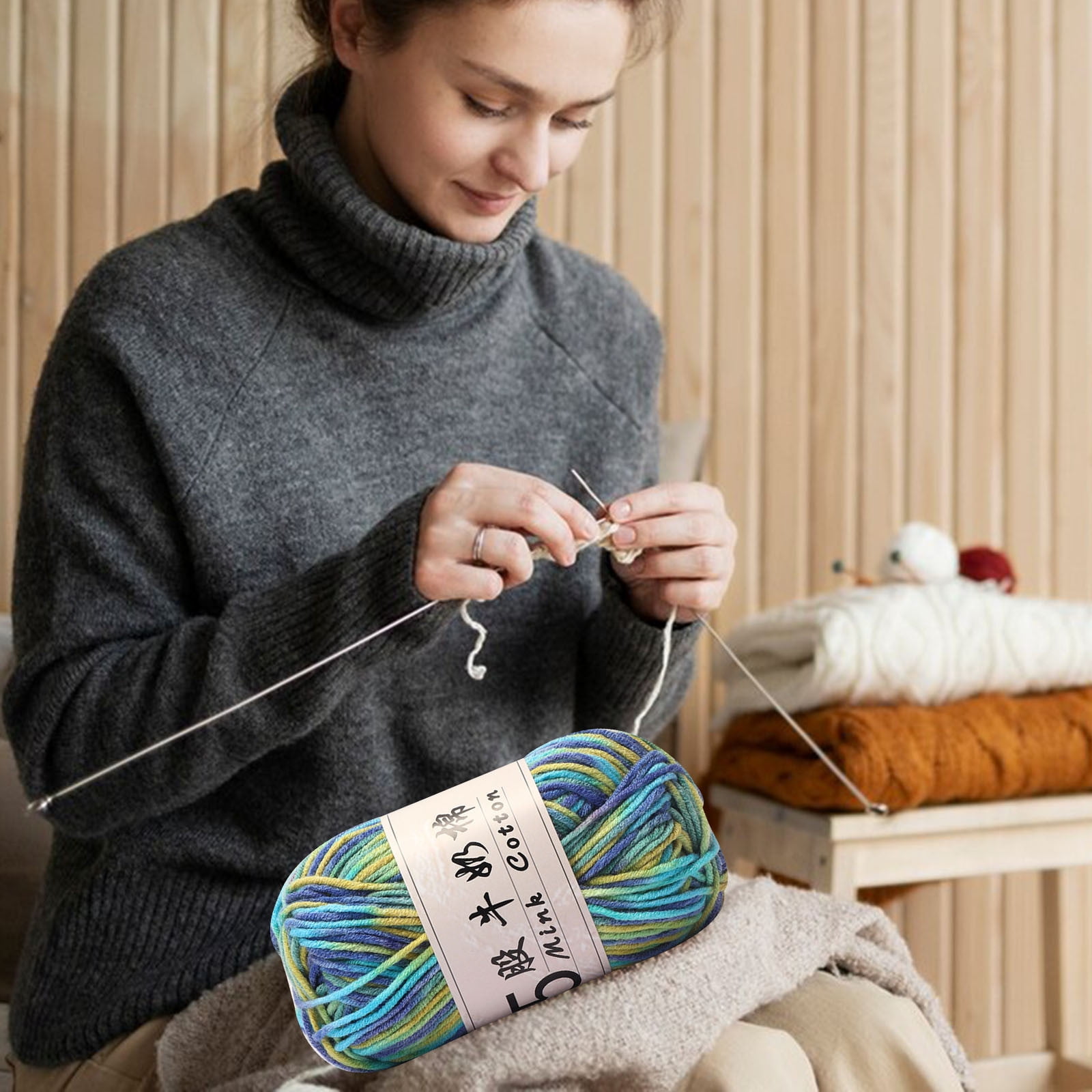 PALIFEUR Cotton Yarn Soft Cotton Yarn for Crocheting and Knitting