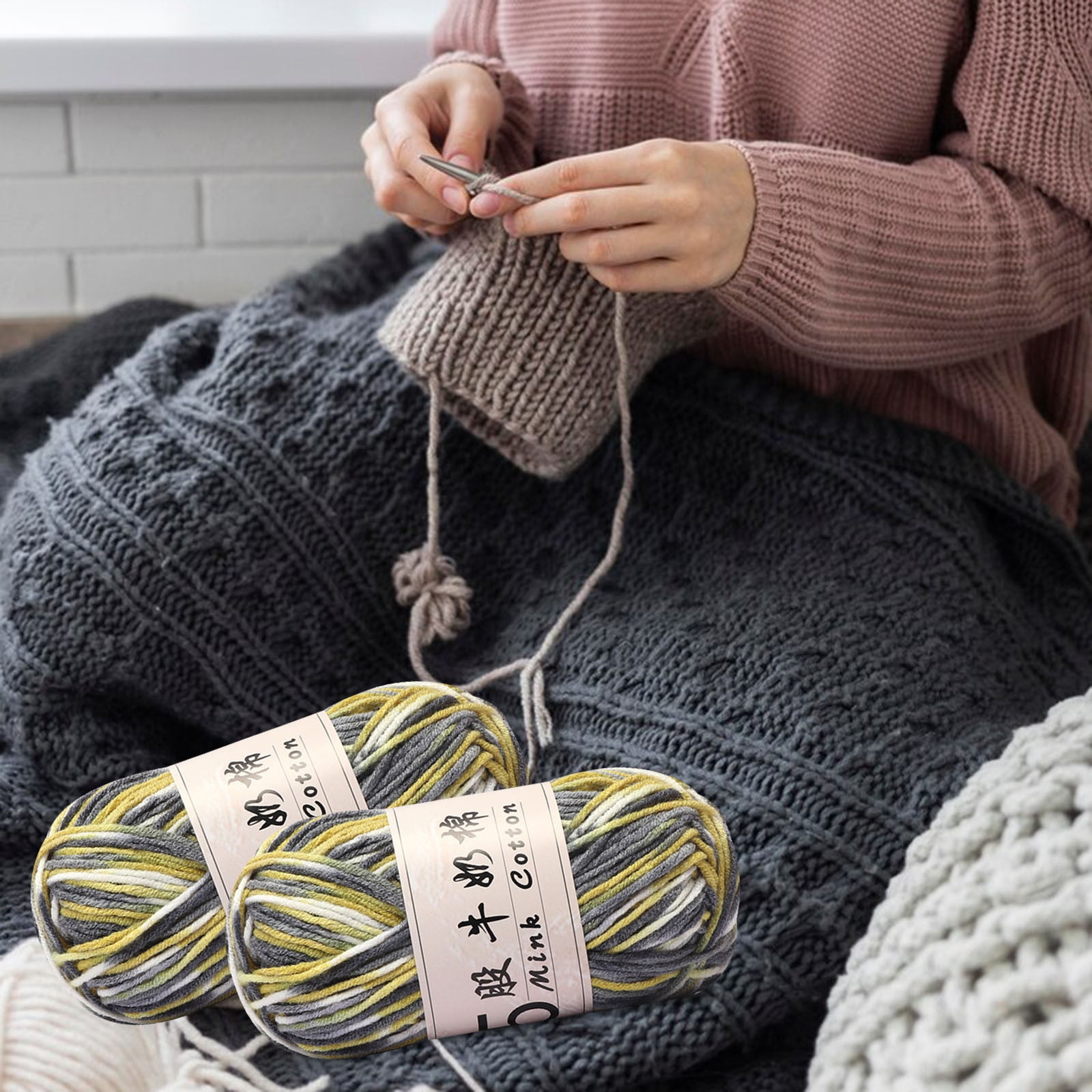 PALIFEUR Cotton Yarn Soft Cotton Yarn for Crocheting and Knitting