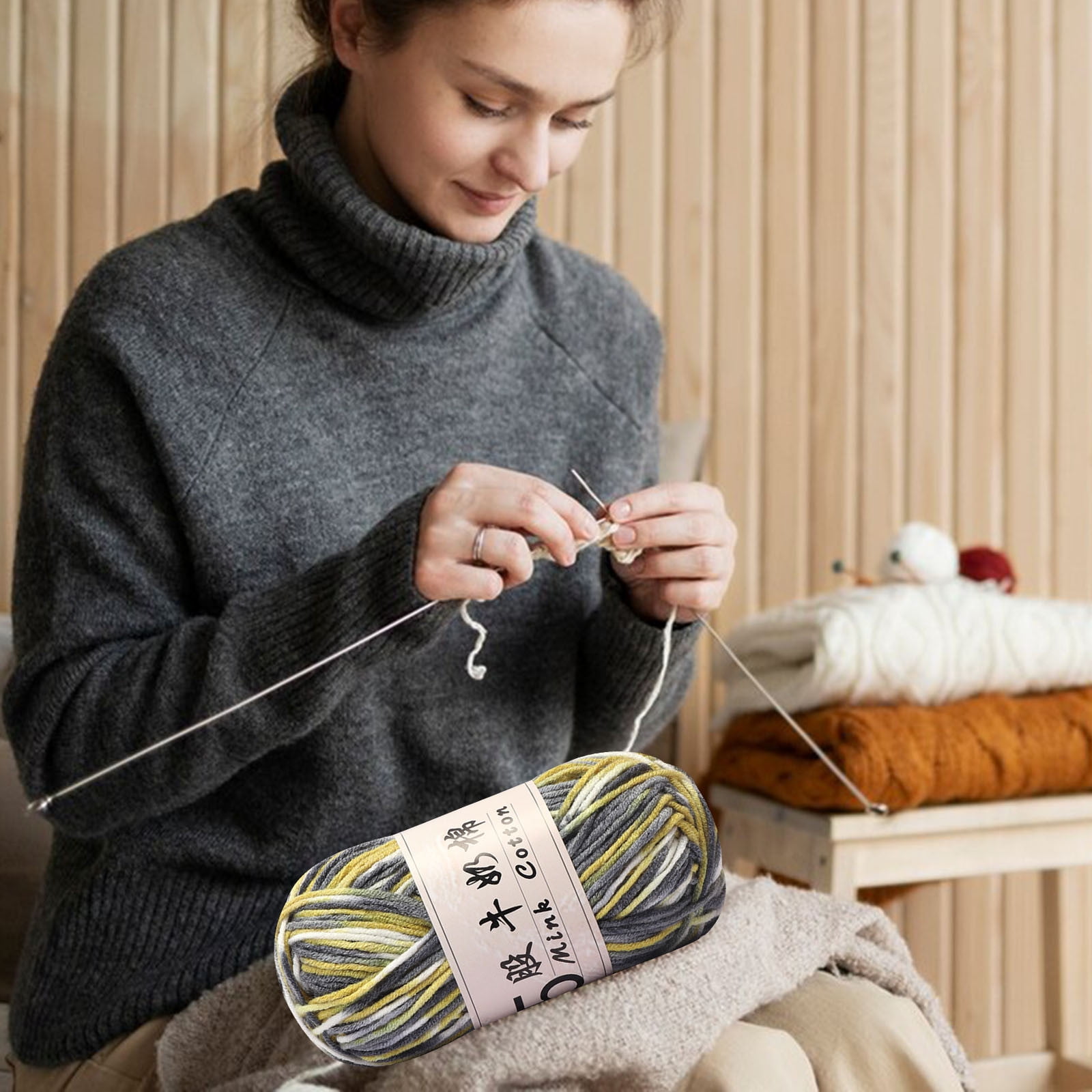 PALIFEUR Cotton Yarn Soft Cotton Yarn for Crocheting and Knitting