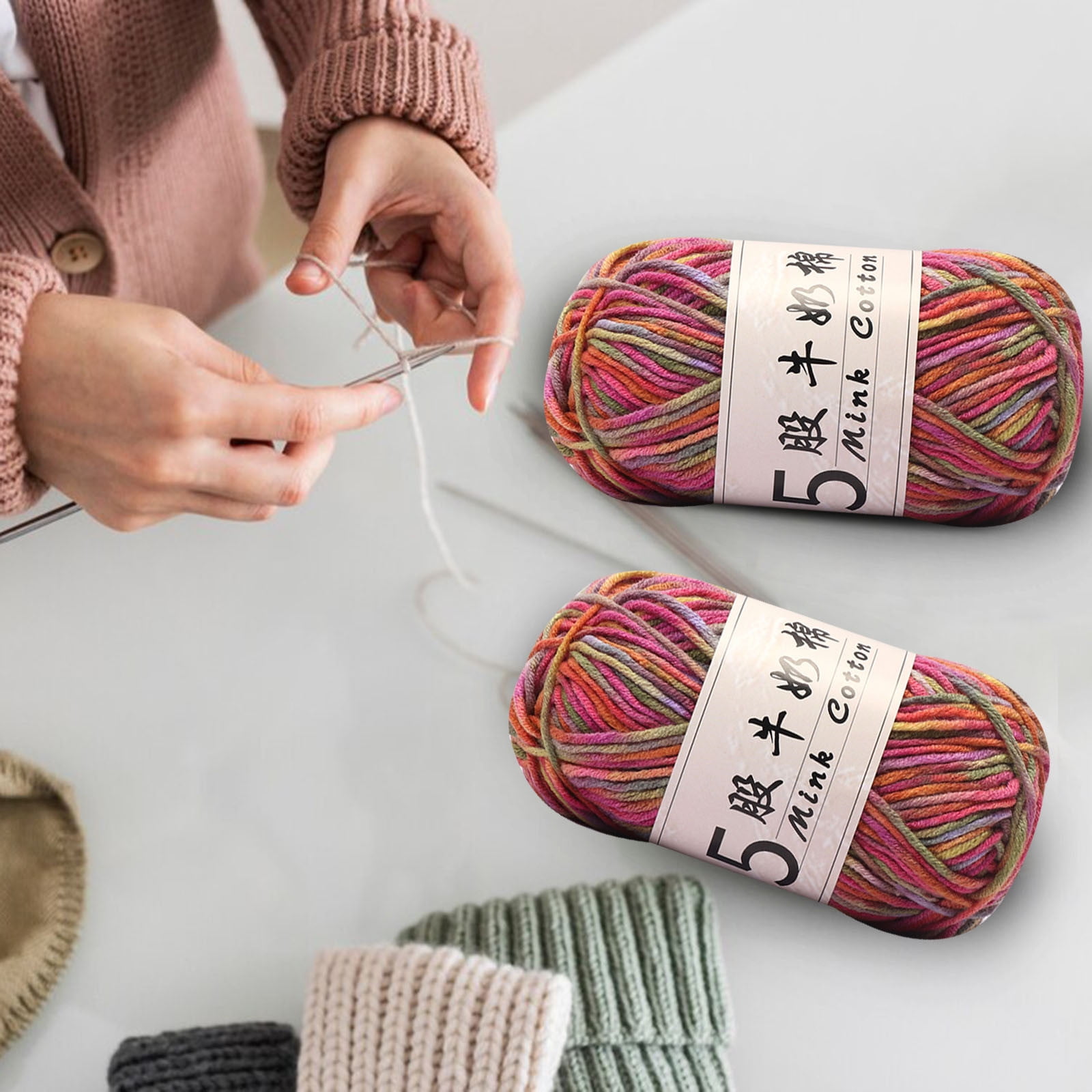 PALIFEUR Cotton Yarn Soft Cotton Yarn for Crocheting and Knitting