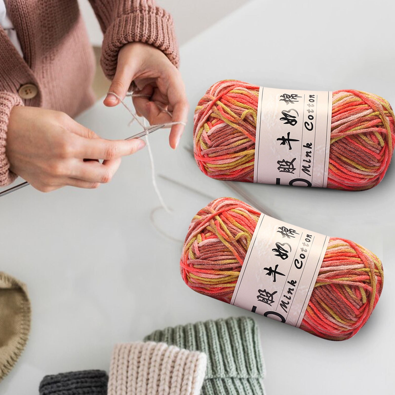 PALIFEUR Cotton Yarn Soft Cotton Yarn for Crocheting and Knitting