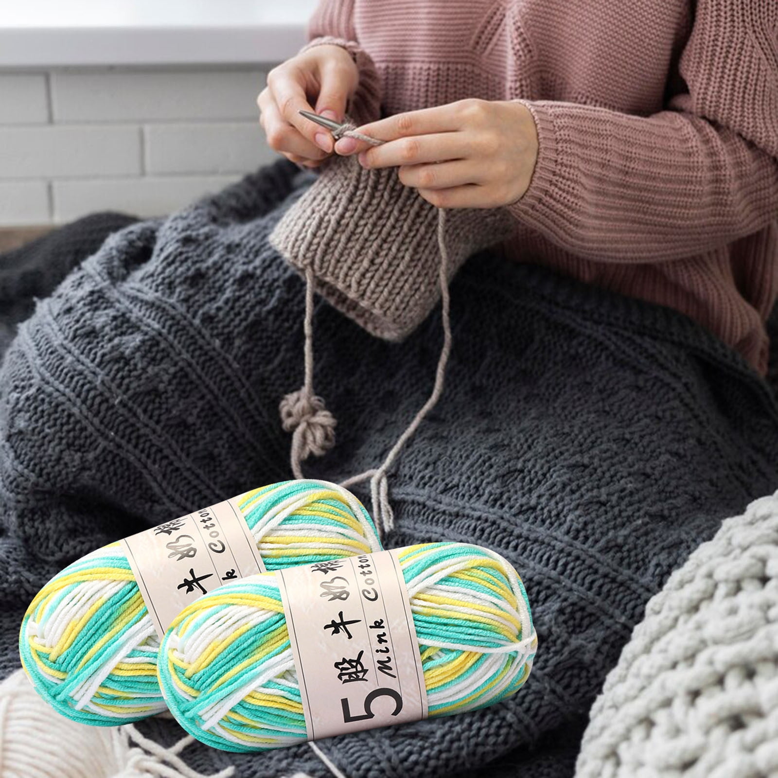 PALIFEUR Cotton Yarn Soft Cotton Yarn for Crocheting and Knitting