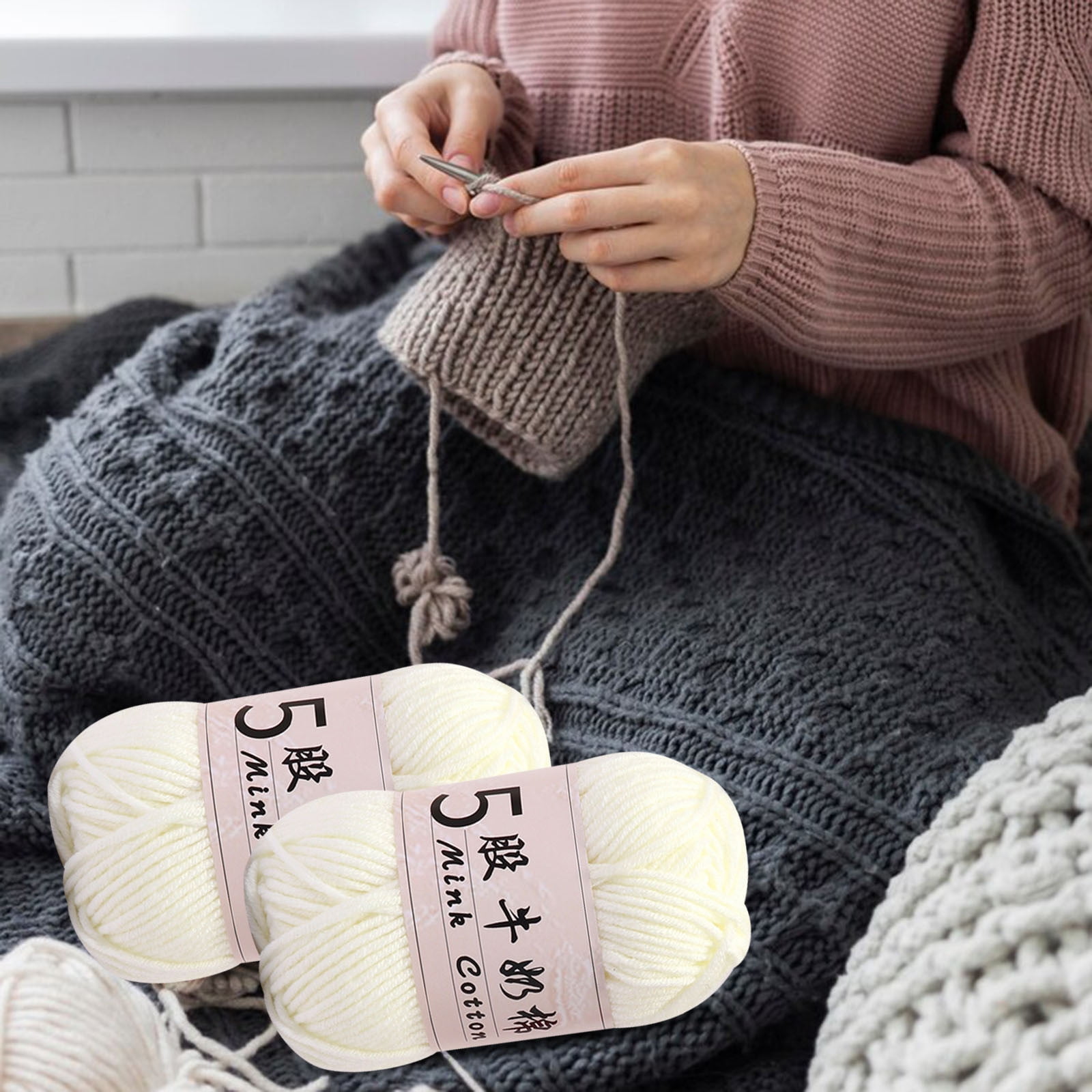 PALIFEUR Cotton Yarn Soft Cotton Yarn for Crocheting and Knitting