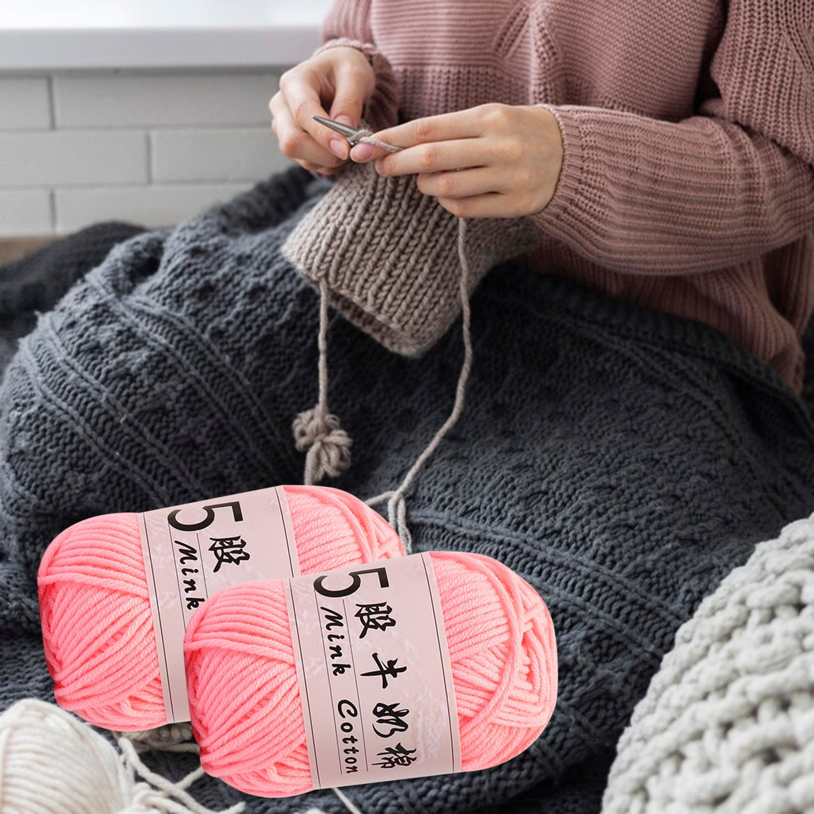 PALIFEUR Cotton Yarn Soft Cotton Yarn for Crocheting and Knitting