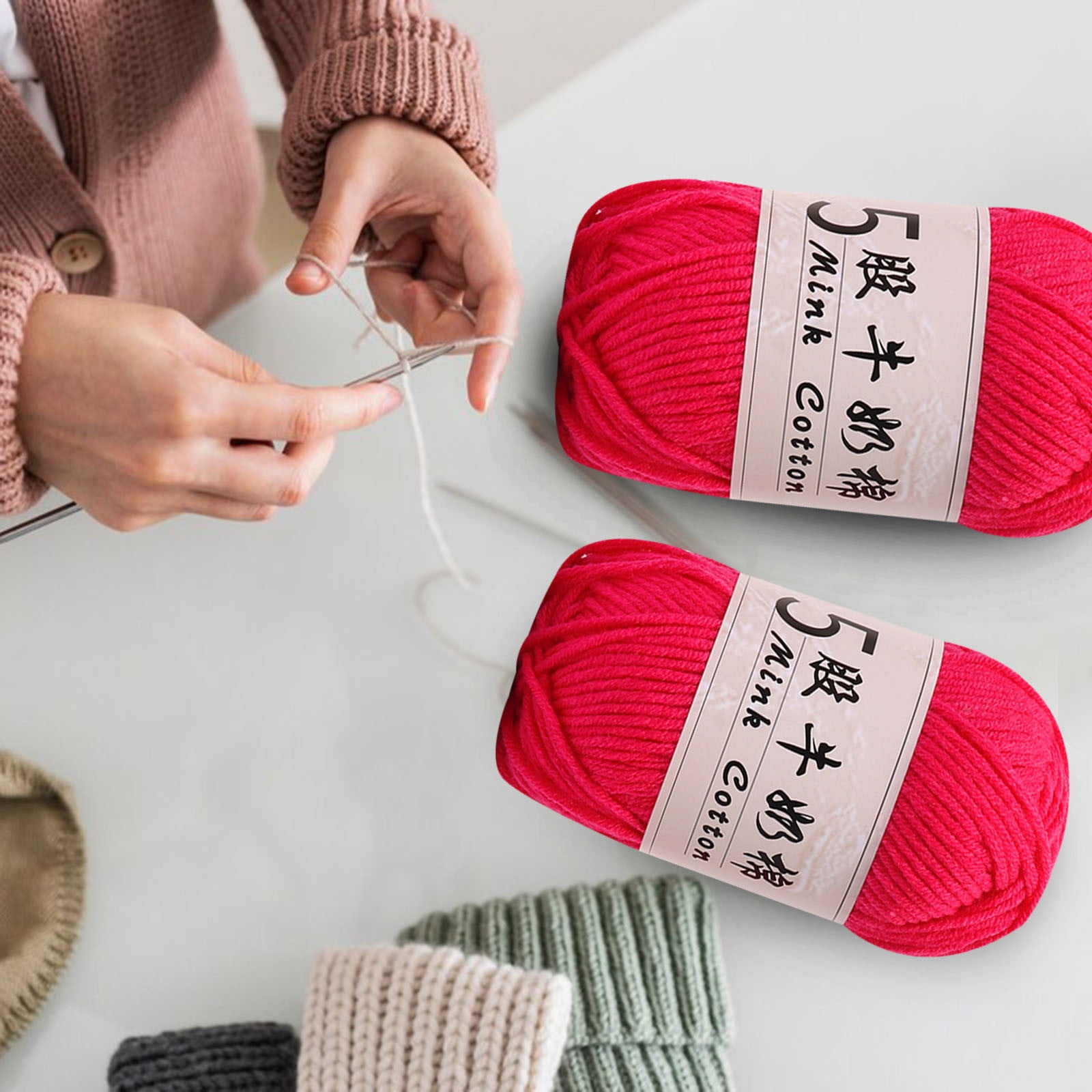 PALIFEUR Cotton Yarn Soft Cotton Yarn for Crocheting and Knitting