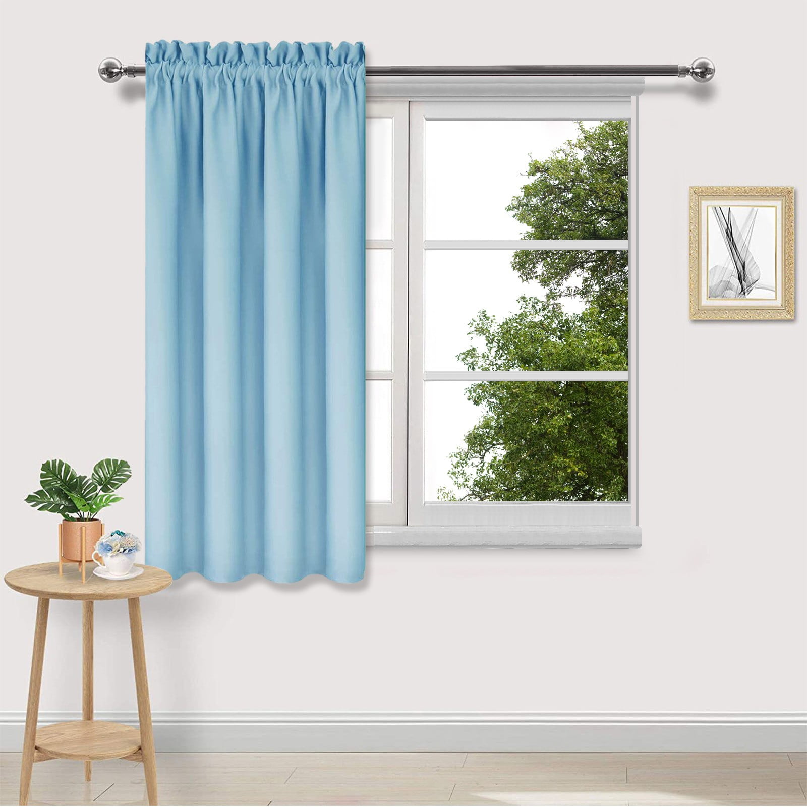 Xuniizn Blackout Curtains for Bedroom Thermal Insulated - 100%Polyester Black Out Curtains 2 Panels Set Room Darkening Window Curtains for Living Room