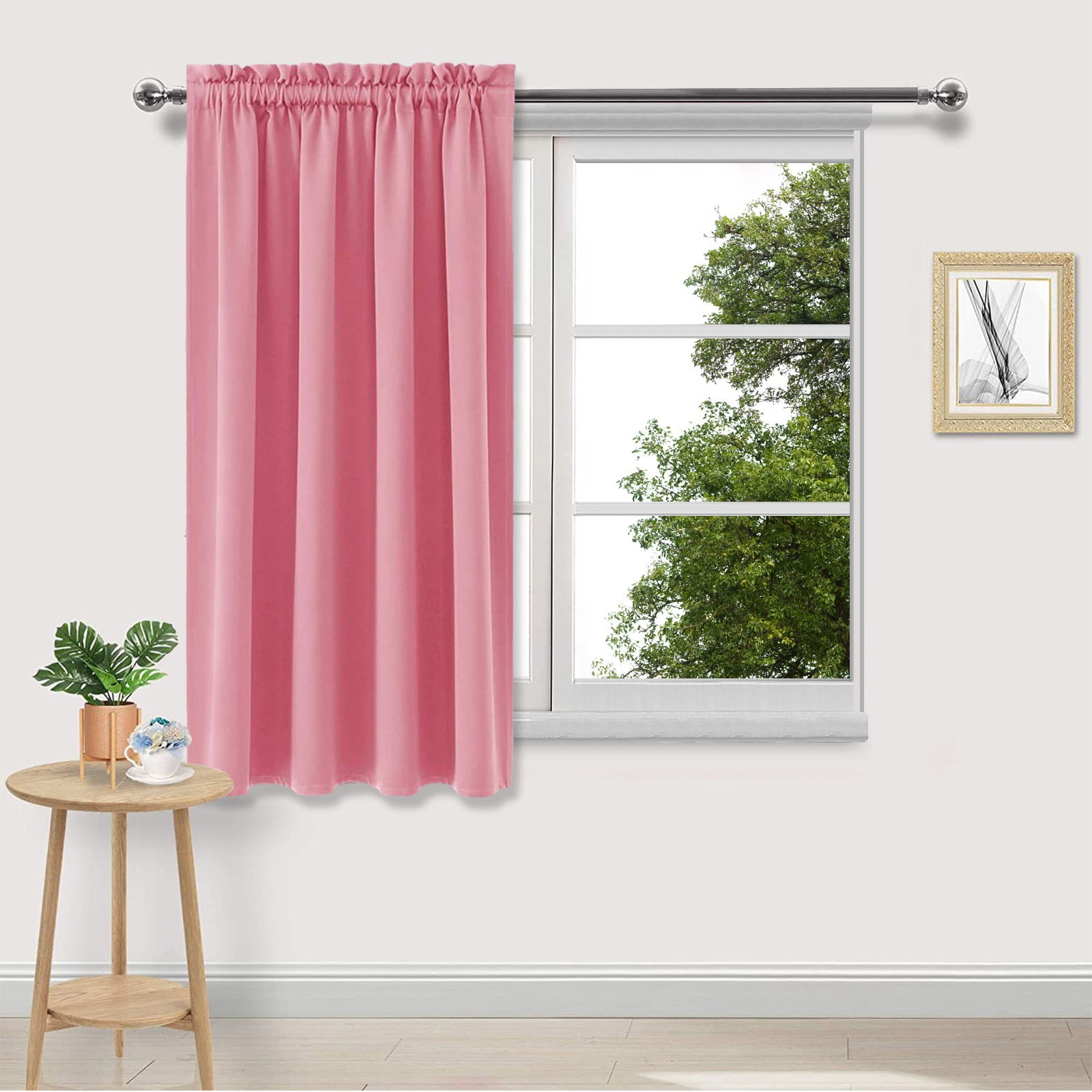 Xuniizn Blackout Curtains for Bedroom Thermal Insulated - 100%Polyester Black Out Curtains 2 Panels Set Room Darkening Window Curtains for Living Room