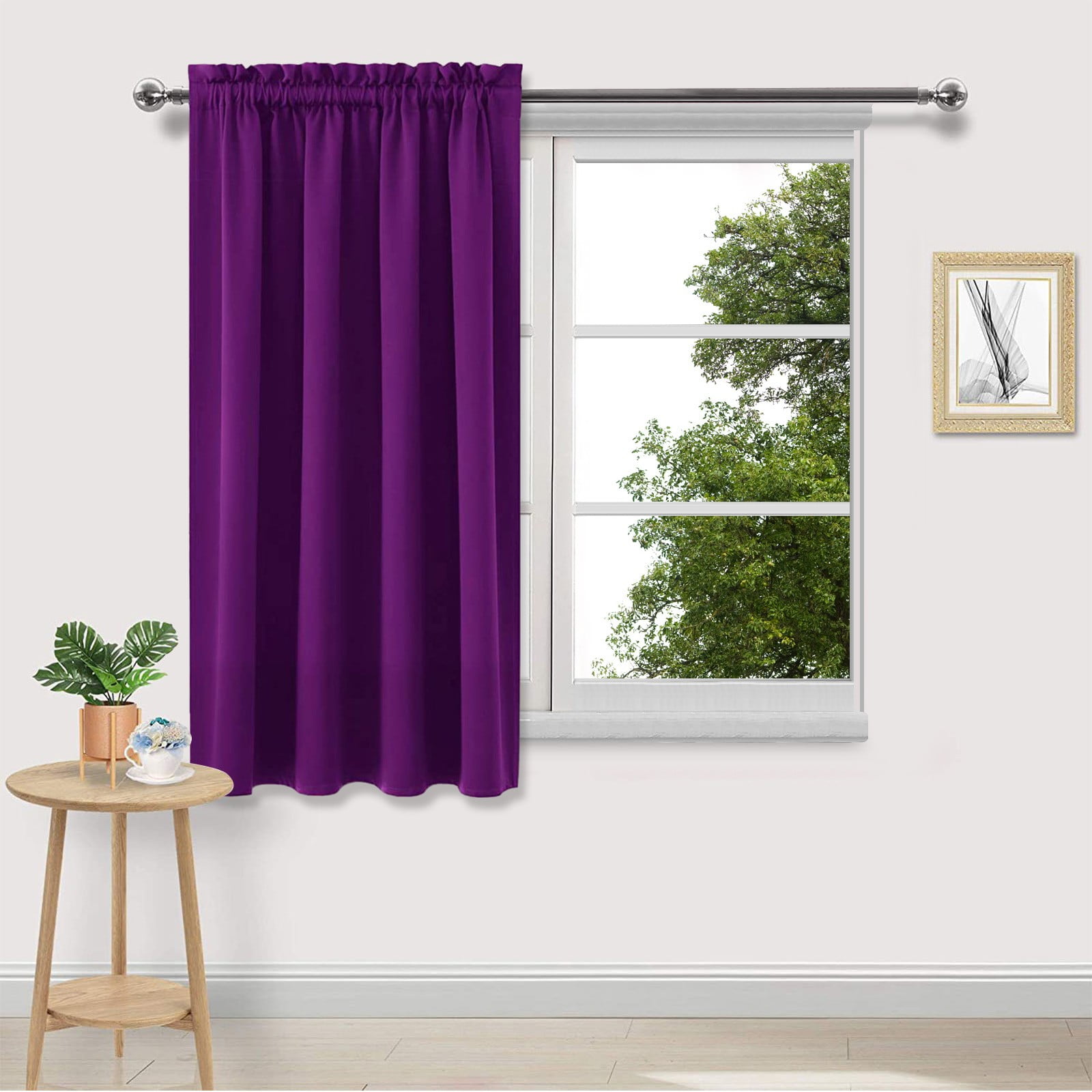 Xuniizn Blackout Curtains for Bedroom Thermal Insulated - 100%Polyester Black Out Curtains 2 Panels Set Room Darkening Window Curtains for Living Room