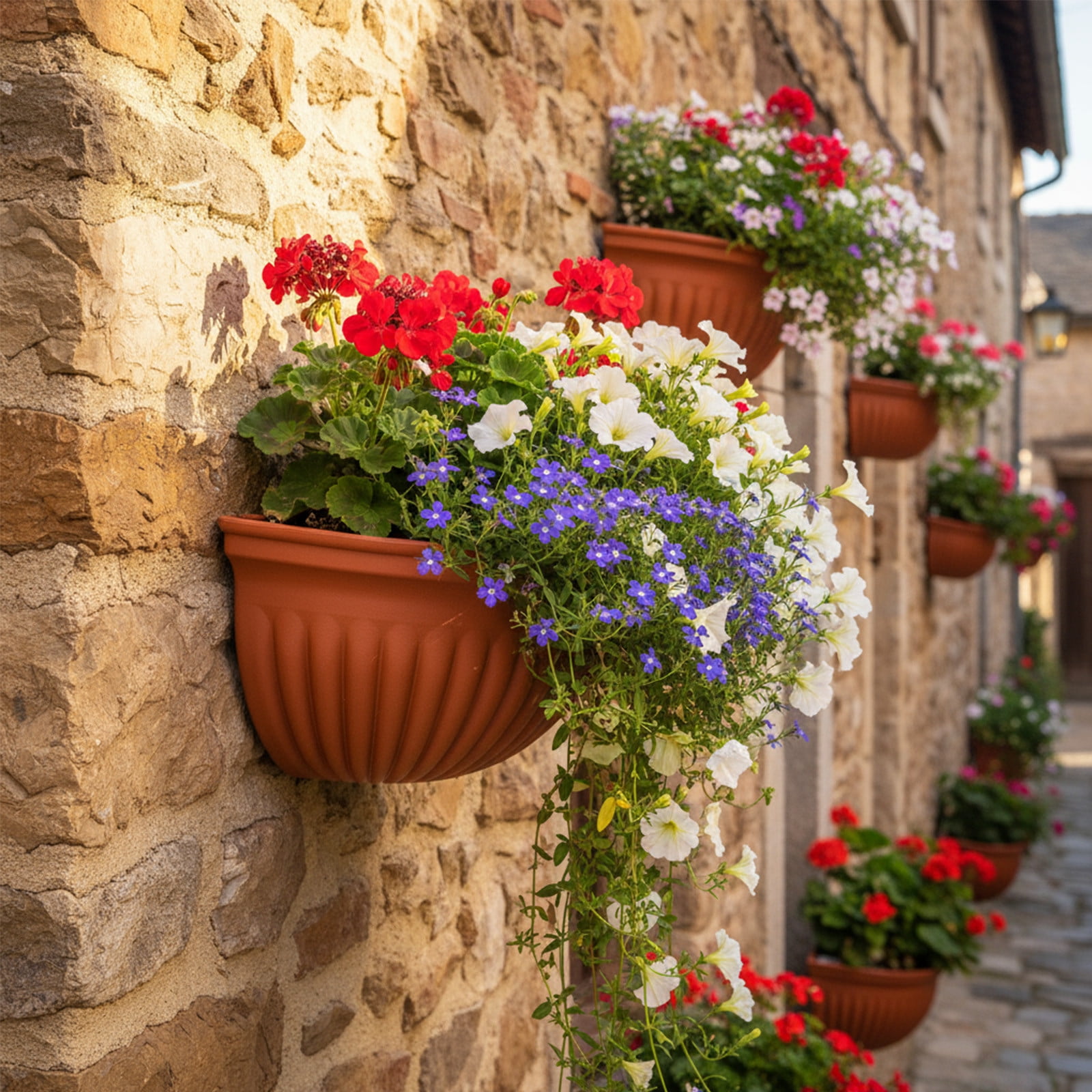 Tyidzon Semi-Circular Hanging Planters for Indoor Outdoor Plants