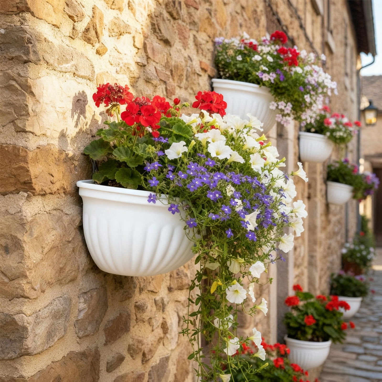 Tyidzon Semi-Circular Hanging Planters for Indoor Outdoor Plants