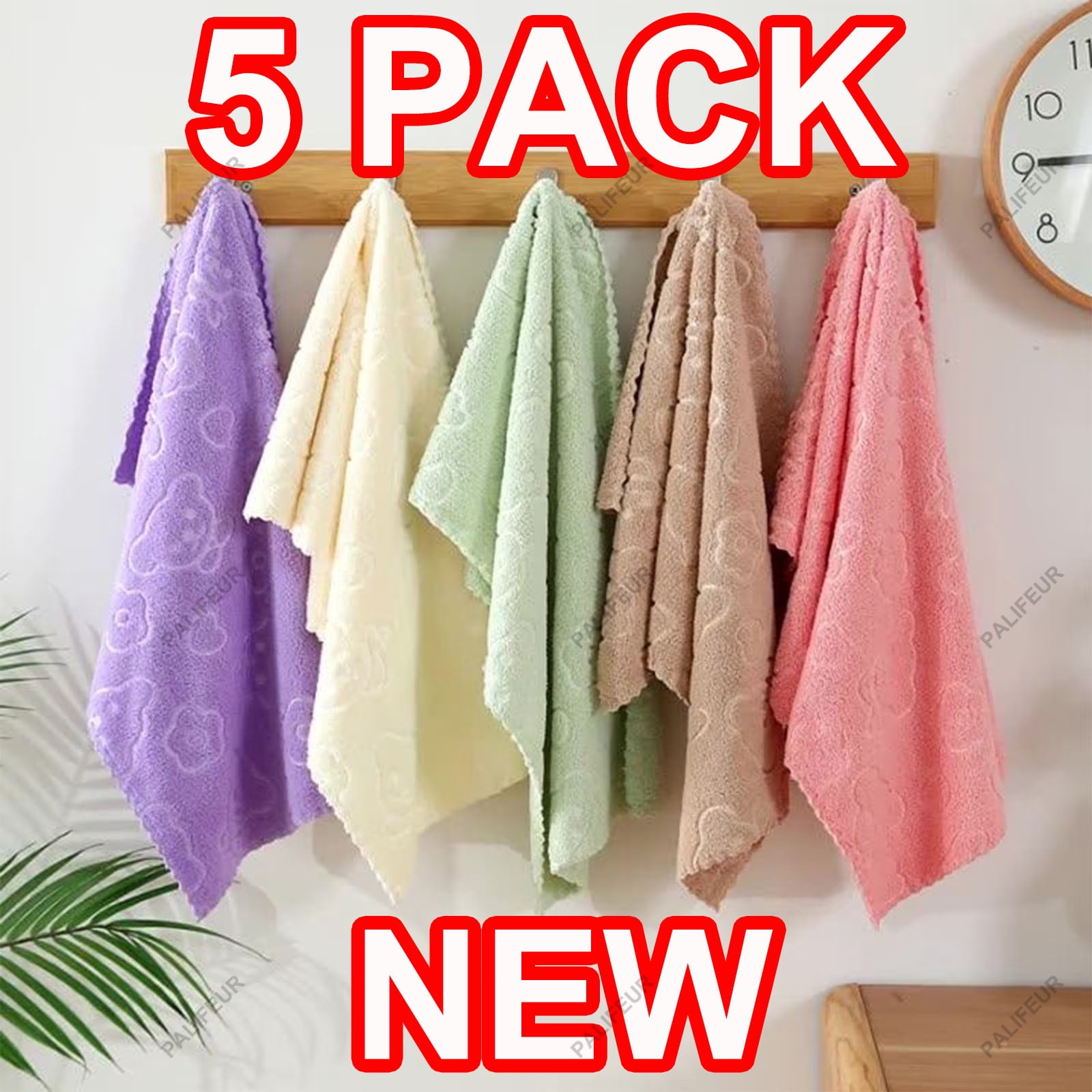 5Pcs Bathroom Hand Towels, 14x30" 600 GSM 100% Cotton - Ultra Soft & Highly Absorbent Face Towels, Hotel Spa Quality by PALIFEUR 01_Best Seller 2026_Premium Edition - 20% OFF_Coffee