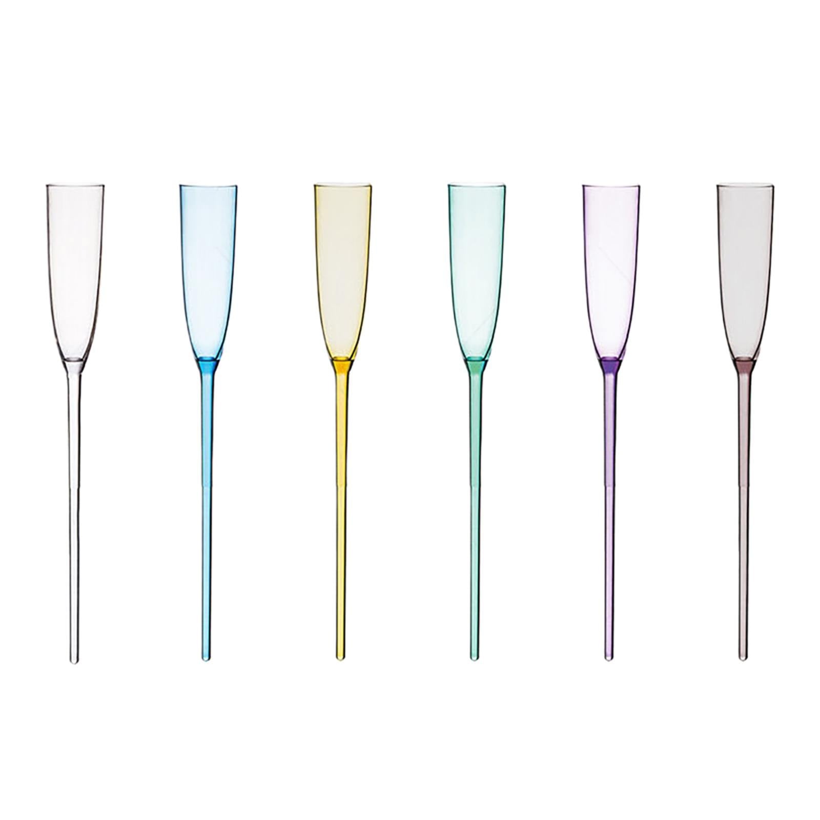 JWDX Glass and Bottle! Floating Champagne Flutes Floating Champagne Glasses for The Pool Floating Wine Glass Champagne Flutes Bouquet Vintage Acrylic Colorful Transparent Glasses B