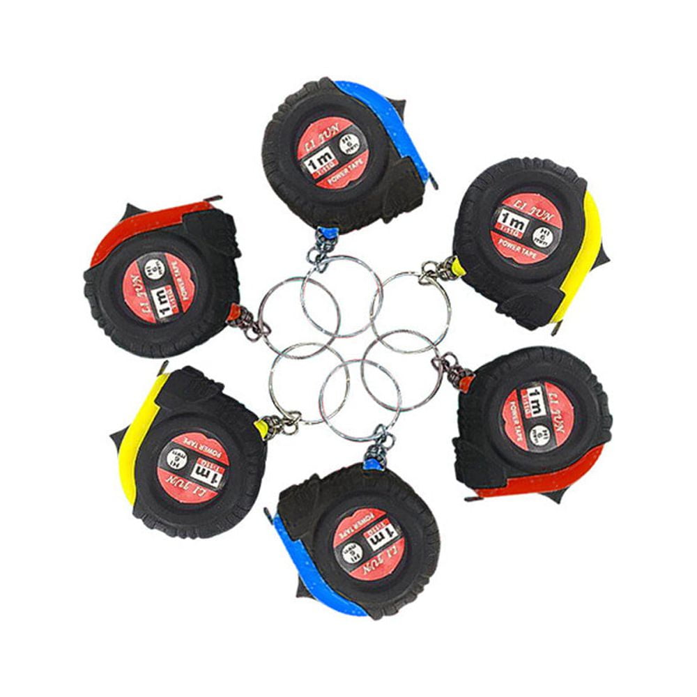 Ruler Retractable Tape Size Metric Measure 1m Pocket Chain color Key Random Tools & Home Improvement