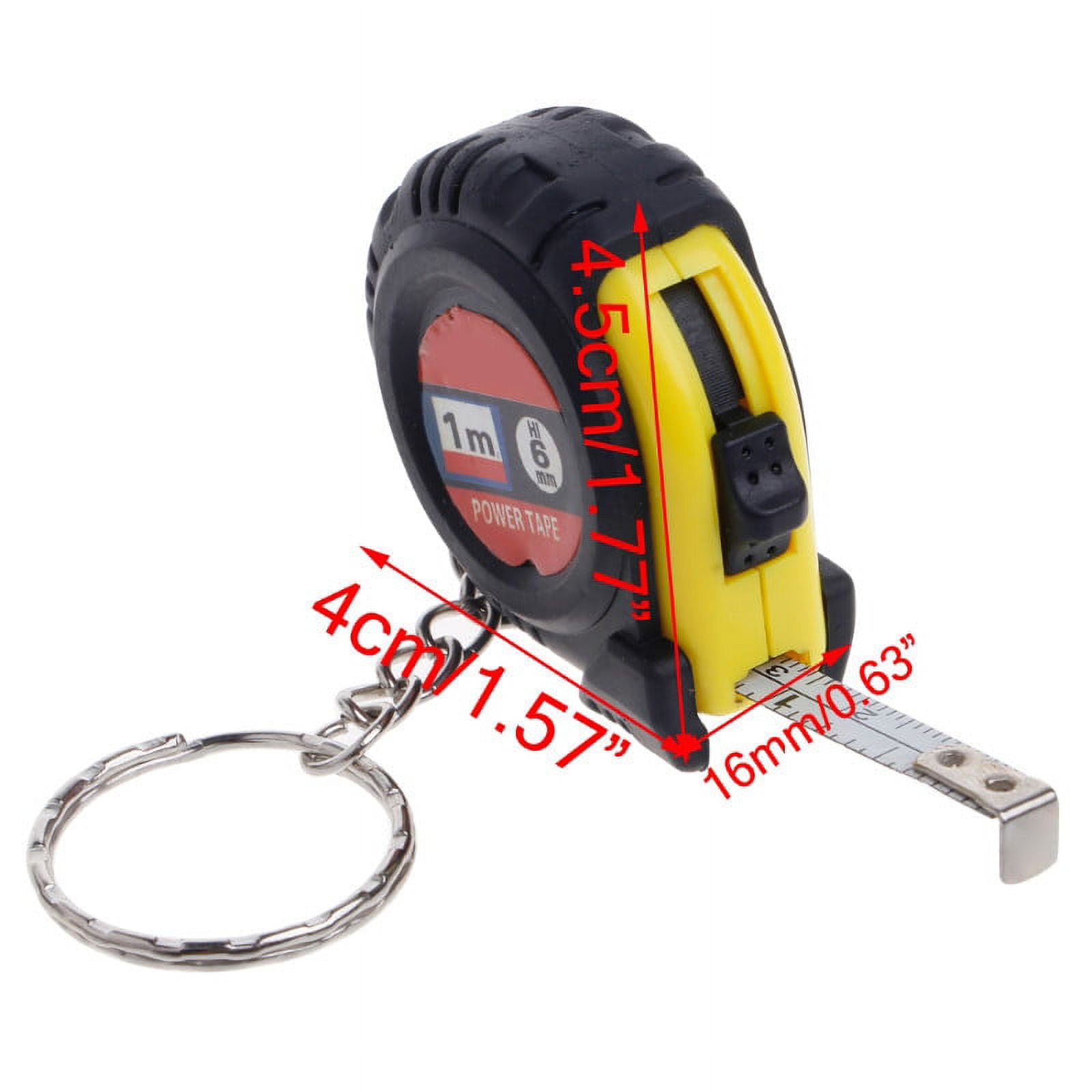 Ruler Retractable Tape Size Metric Measure 1m Pocket Chain color Key Random Tools & Home Improvement