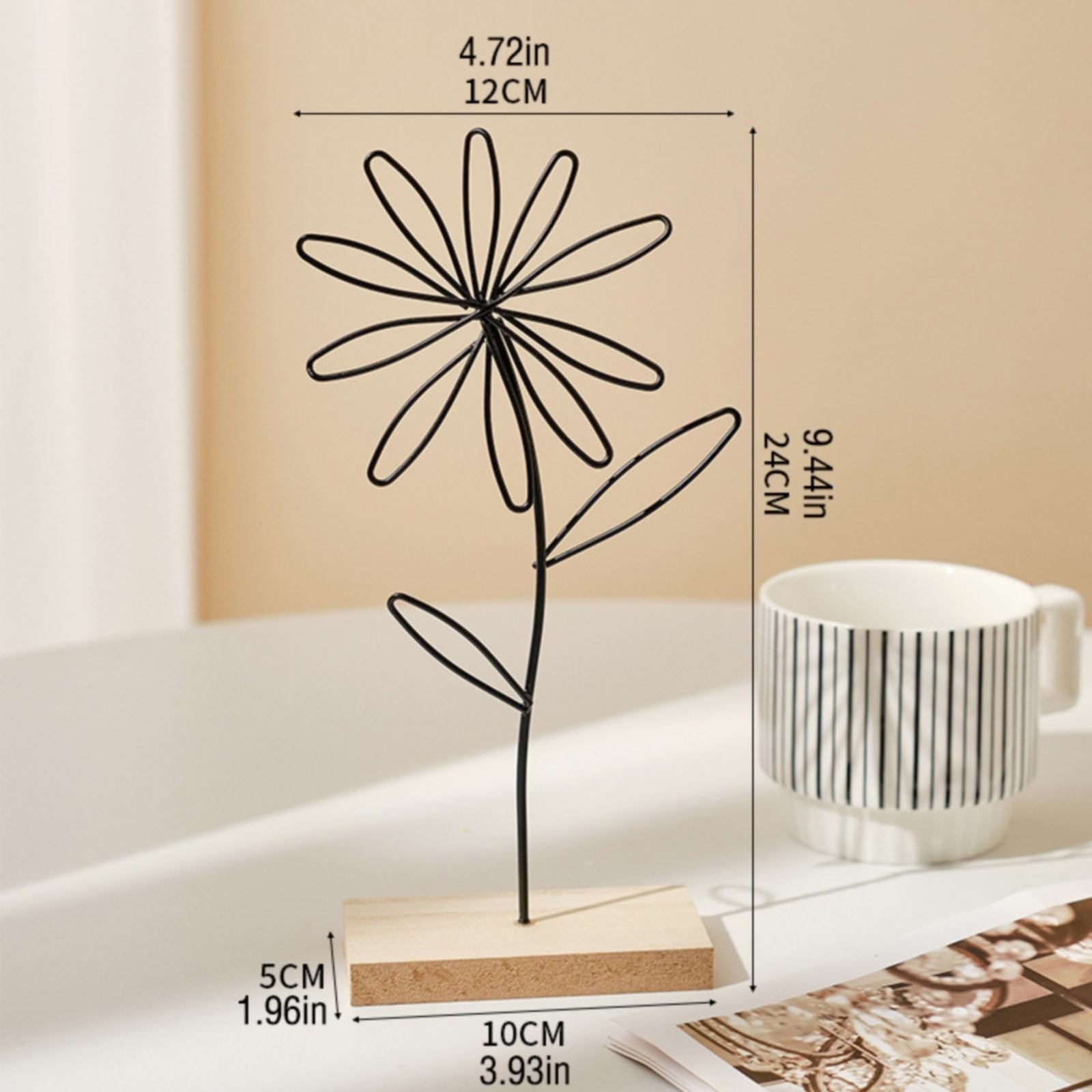 Leaf Decor Metal Golden Leaf Ornaments and Base Modern Simple Gold Leaf Table Sculpture for Living Room Bedroom Bookshelf Desktop Decoratio