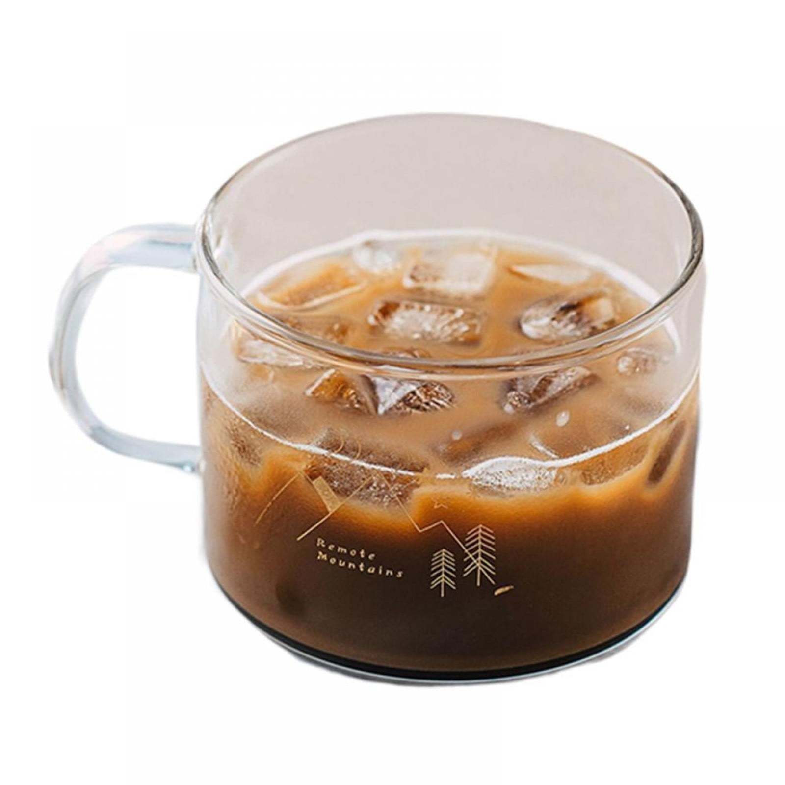 JWDX Glass and Bottle Clearance, Household Large Capacity Transparent Water Cup Breakfast Cup with Handle Glass 500Ml/16.9 Fl.Oz As shown