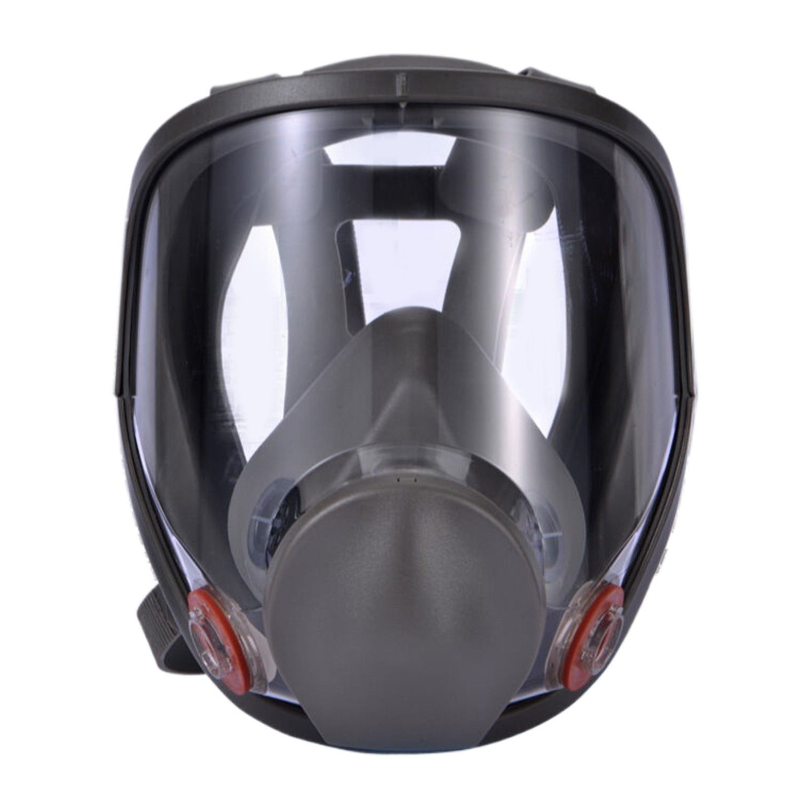 Large Field of View Dust Protection Gas Mask Full Facepiece Reusable Respirator 6800 Niosh Large Lens Ansi High Impact Silicone Seal Four Point Harness Comfortable Fit Painting Dust L Brown