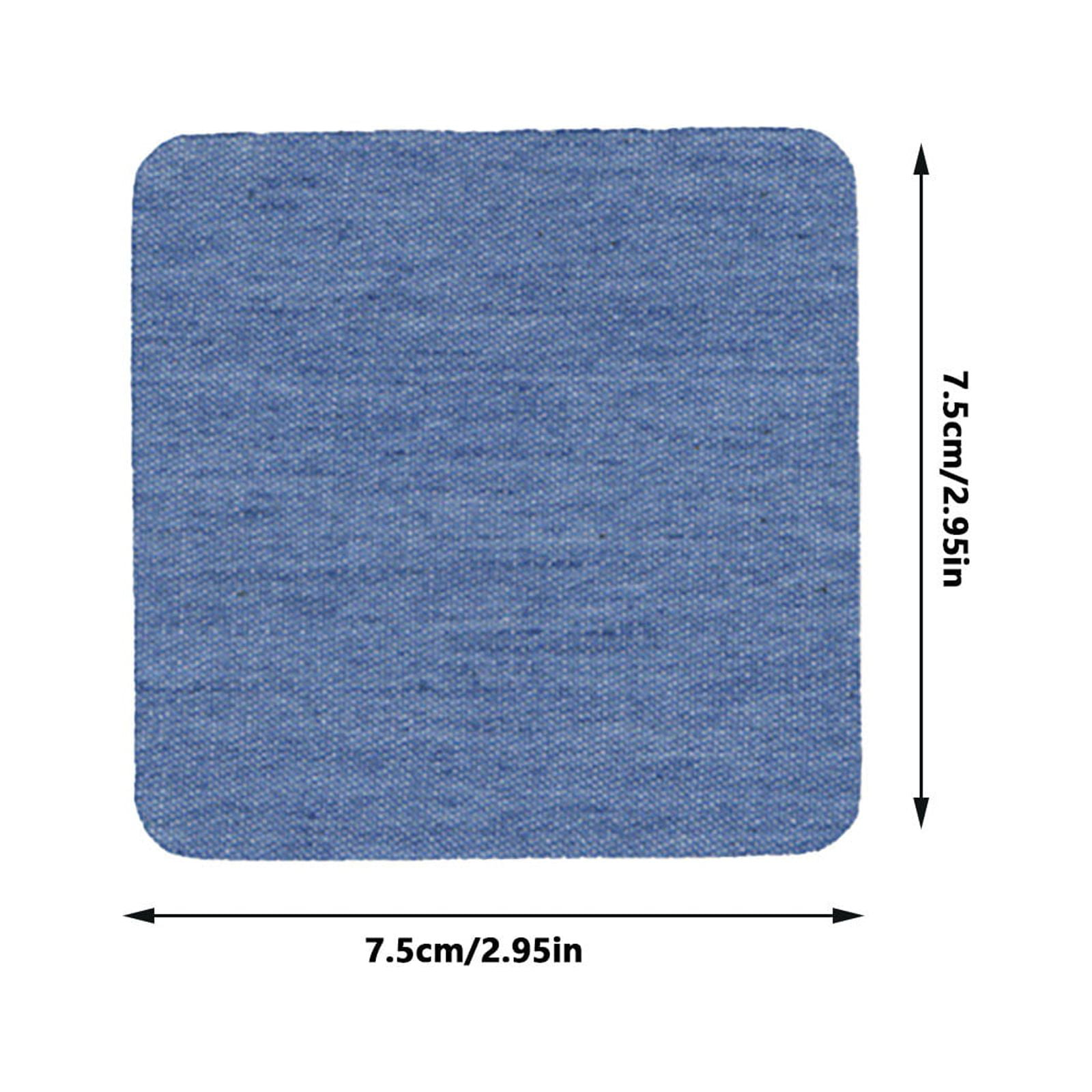 JWDX Hot Clearance! Denim Iron on Jean Patches Inside & Outside Strongest Glue Assorted Shades of Blue Repair Decorating 2.75 Inch
