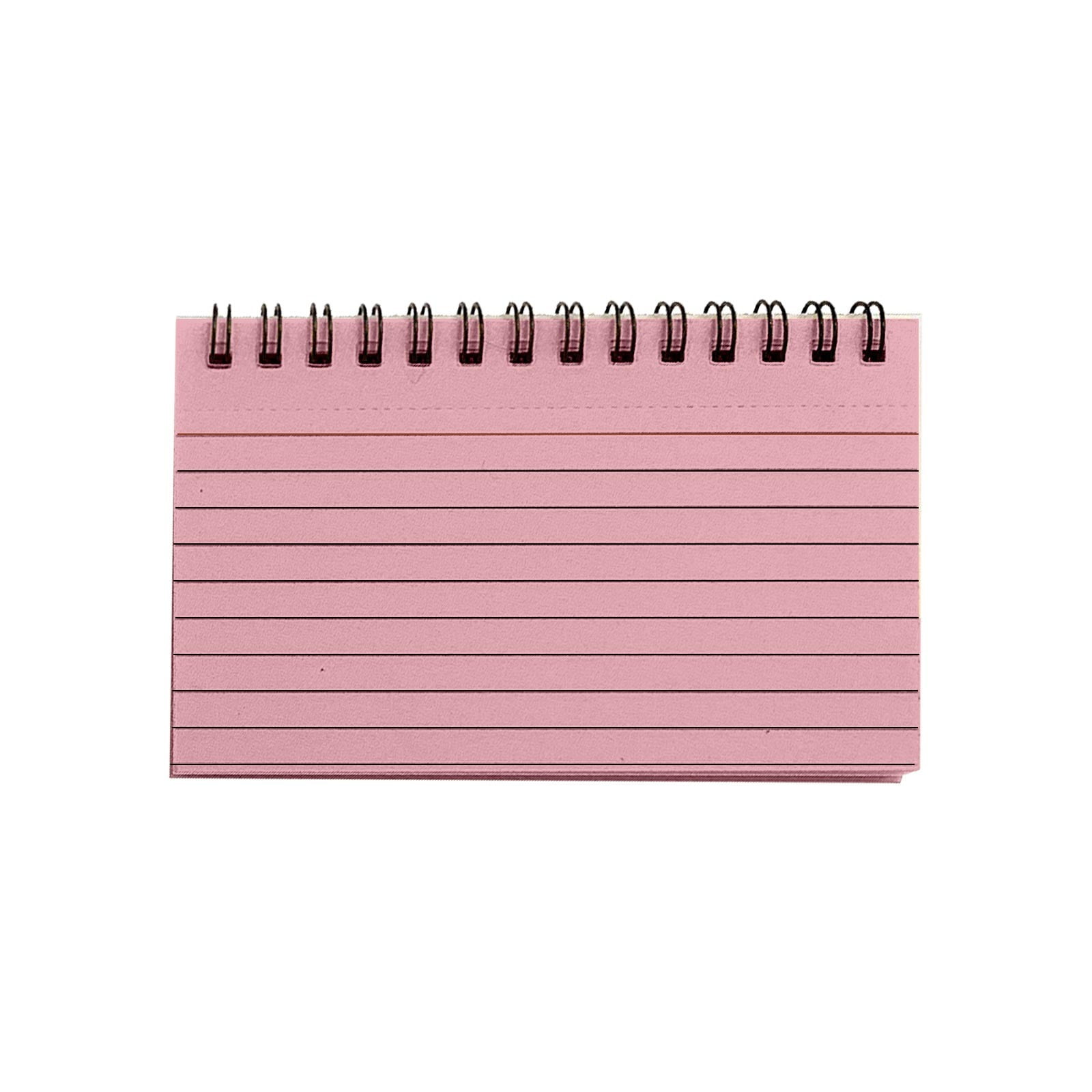 JWDX Hot Clearance! 50 Pieces Multicolor Index Cards 3x5 Inches Ruled Index Cards Sprial Note Taking Paper in Multiple Colors for Schǒ-ǒl Learning Memory Recipe Memo Scratch Pad, Notebook*1 Pink tear-away index cards Yellow