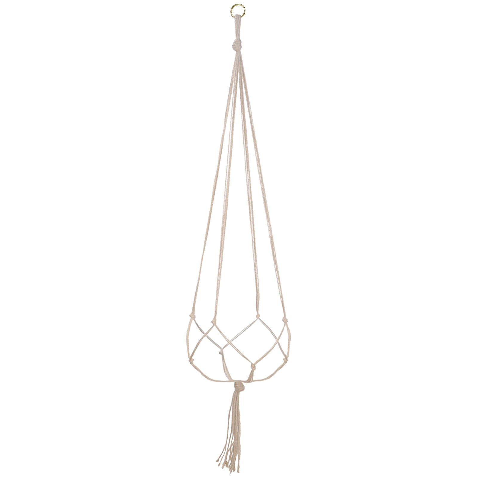 LGCASL Plant Hanger Flower Pot Plant Holder for Indoor Outdoor Decorations,Indoor Hanging Planter Holder, Hanging Baskets for Plant, 1X Hanging Basket Net Bag Plant Hangers Brown
