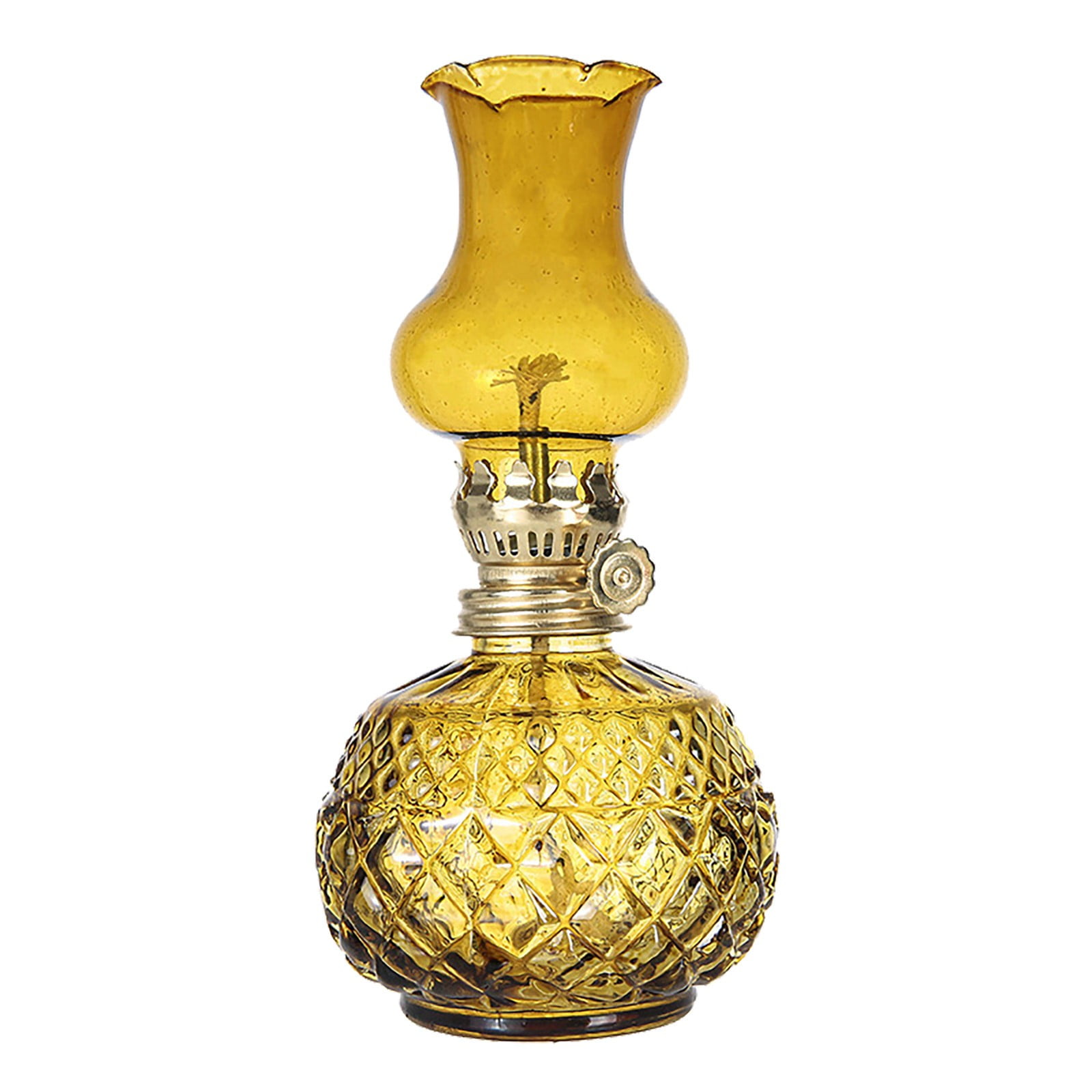 LGCASL Glass Kerosene Indoor Retro Classic Burning Lights Oil Lamp for Home Bedroom Table Decorations Emergency Use