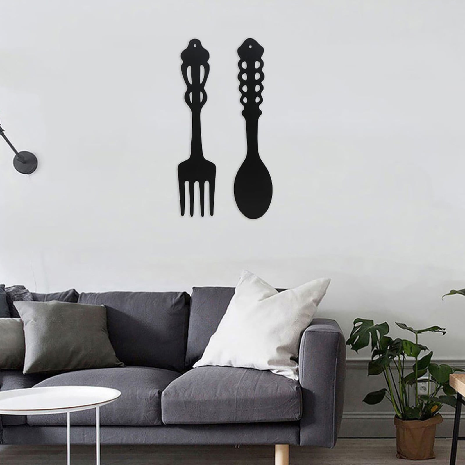 LGCASL Metal Fork Spoon Wall Decor Hanging Sculpture Farmhouse Wall Decor for Kitchen