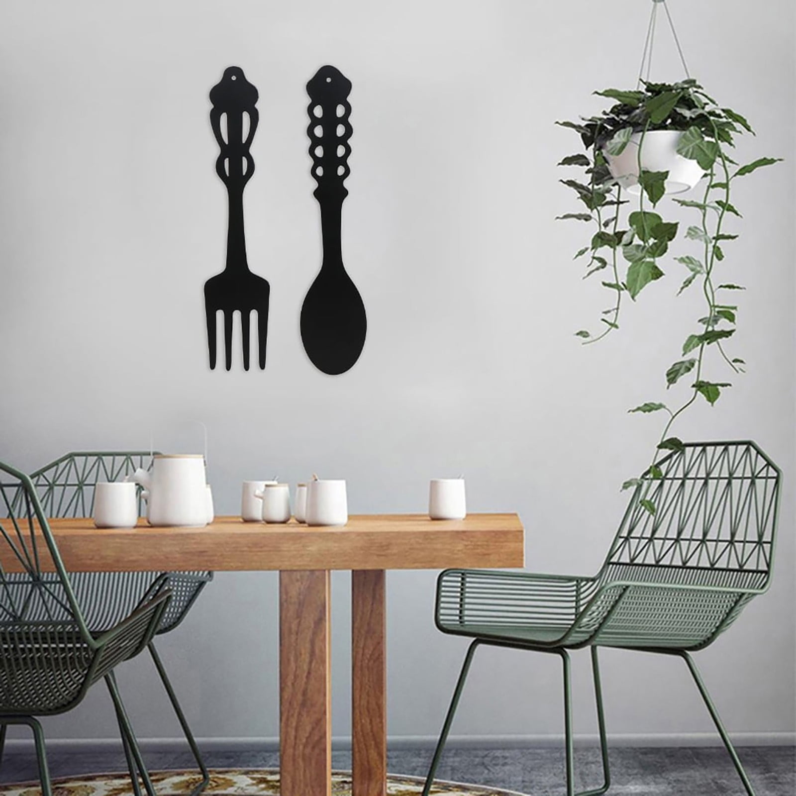 LGCASL Metal Fork Spoon Wall Decor Hanging Sculpture Farmhouse Wall Decor for Kitchen