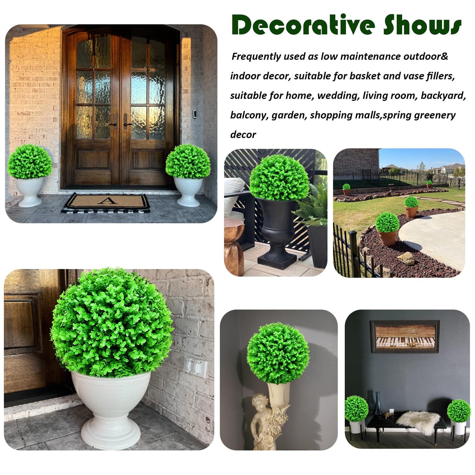 LGCASL Simulation Artificial Plant Topiary Faux Decorative for Garden Backyard Balcony and Home Décor