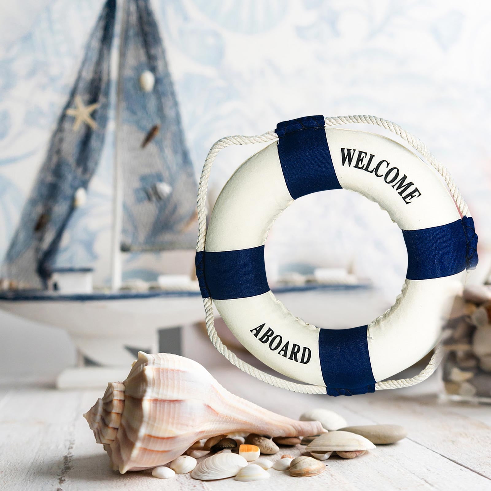 LGCASL Summer Nautical Theme Decoration Lifebuoy Home Outdoor Wall Decoration Ornaments
