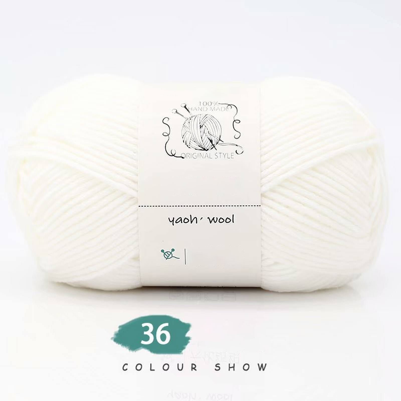 LGCASL Hand-Knitted Yarn #2 Pure White 