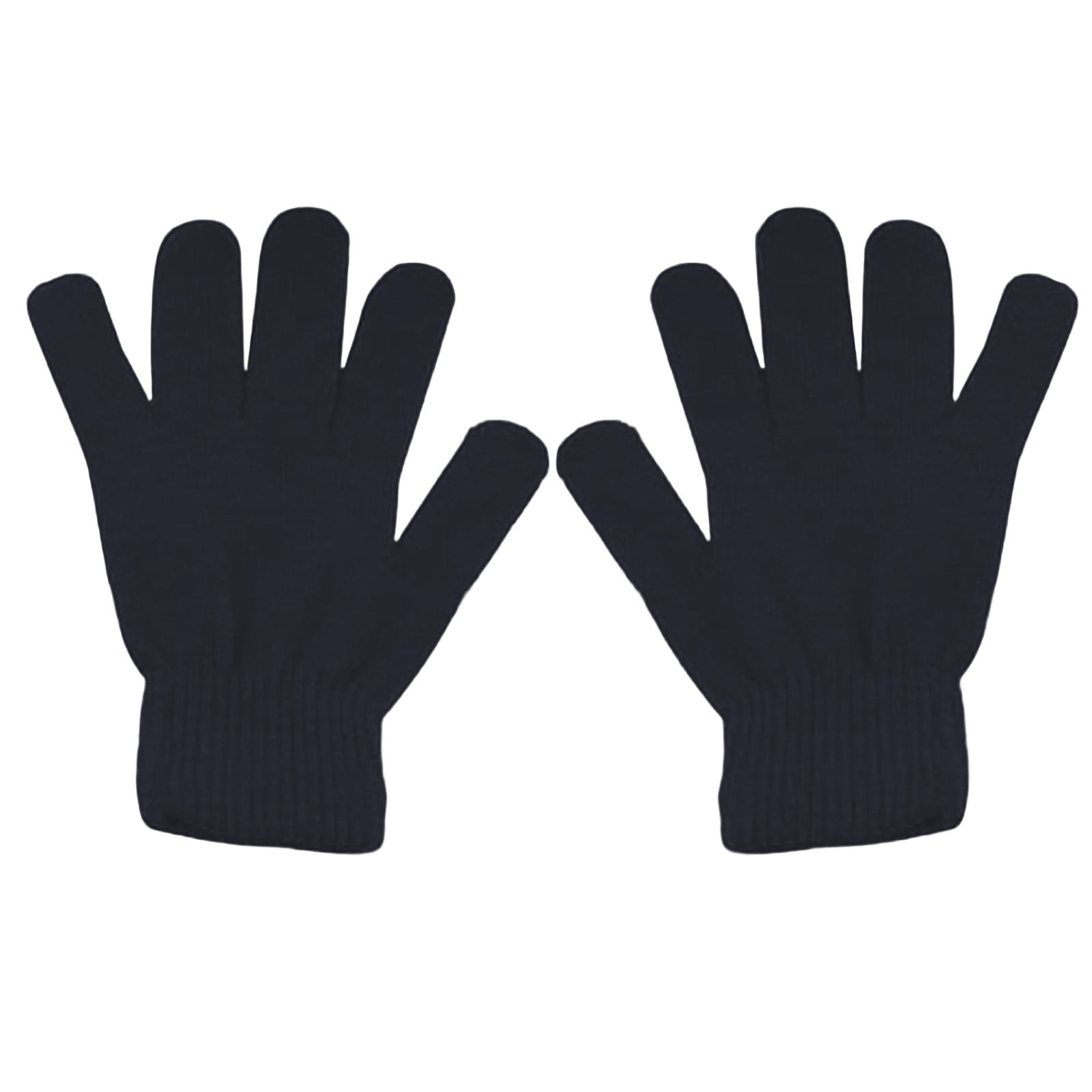 LGCASL Clearance! Winter Gloves Warm Strecty Knit Gloves for Men Women- Dark Gray One Size Black